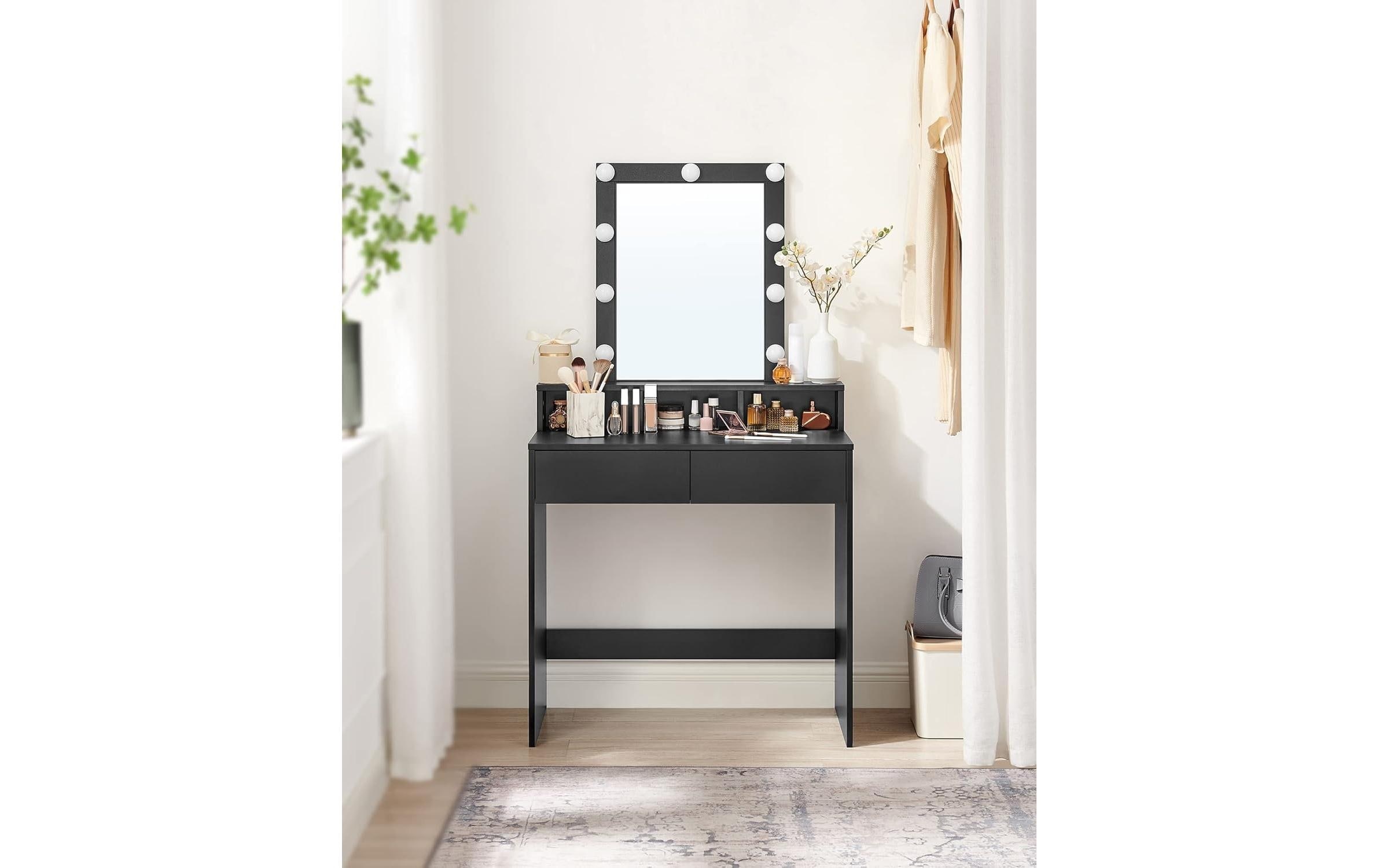 VASAGLE Coiffeuse »mit LED-Beleuchtung 80 x 40 x 145 cm«