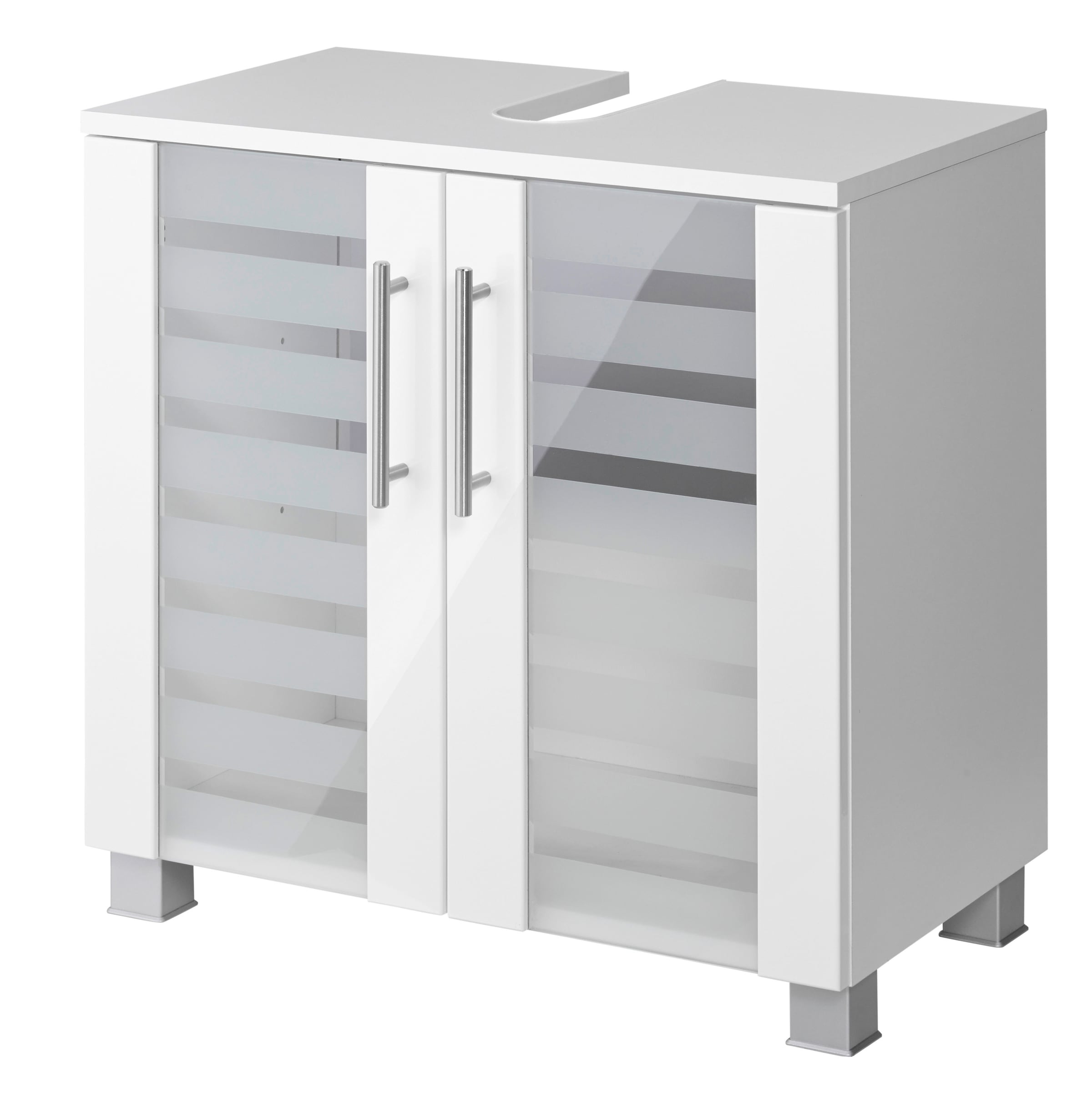 Image of welltime Waschbeckenunterschrank "Jaca" Breite 60 cm, mit MDF Hochglanz-Fronten