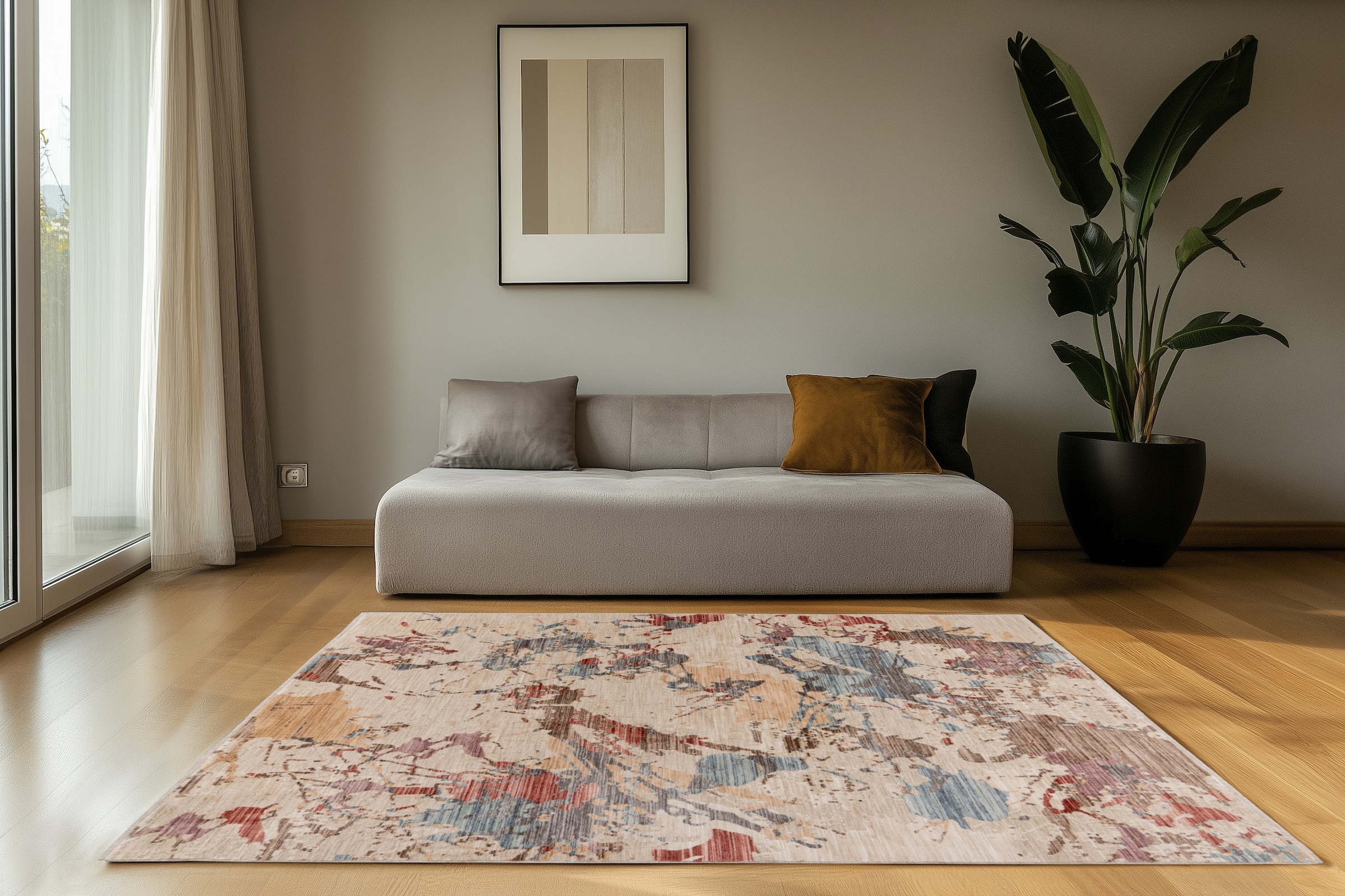 Kayoom Tapis »Fissy 525« Rectangulaire 10 mm Höhe Kurzflor, Wohnzimmer