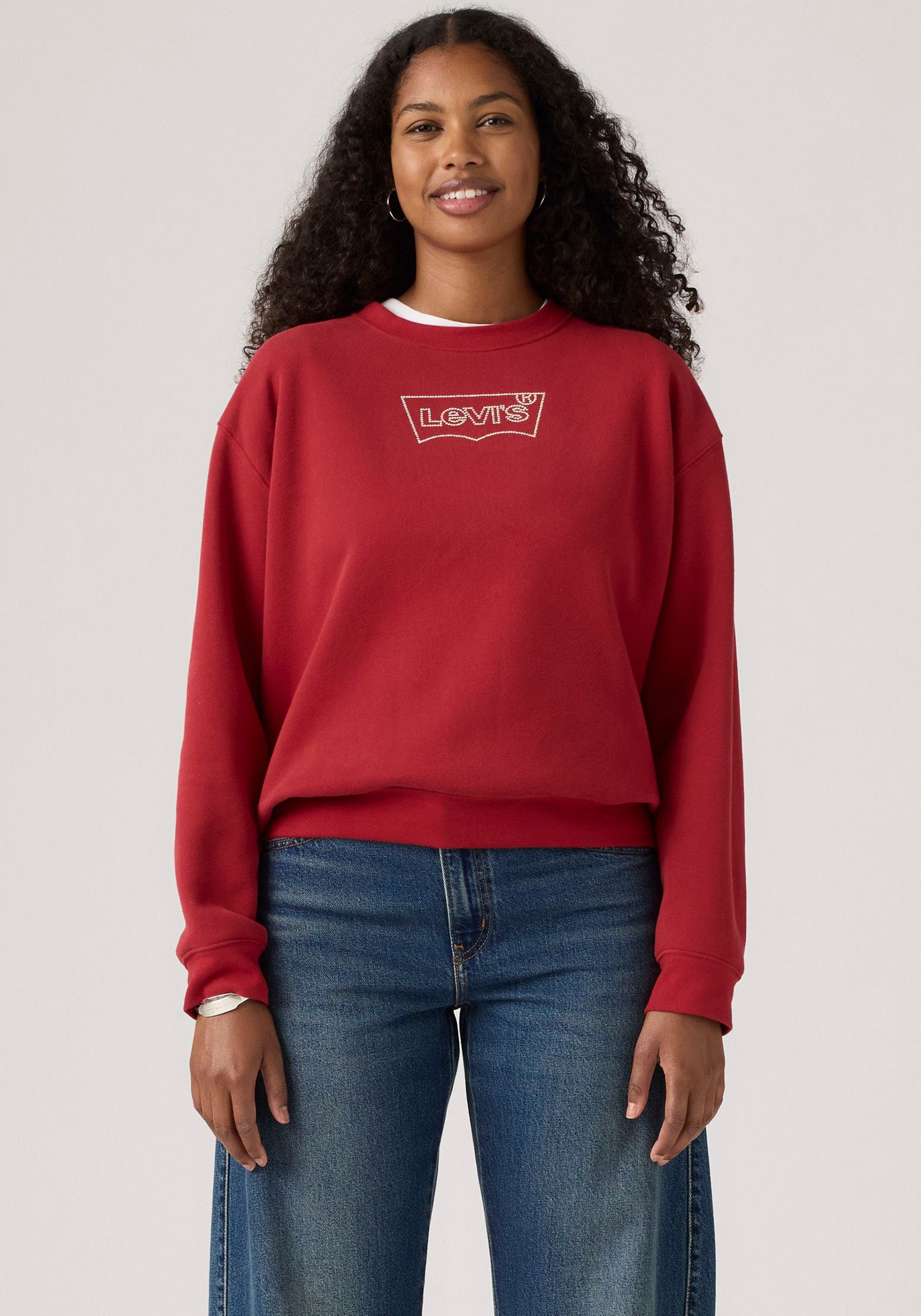 Image of Levis Sweatshirt "GR EVERYDAY CREW", mit winterlichem Logoprint