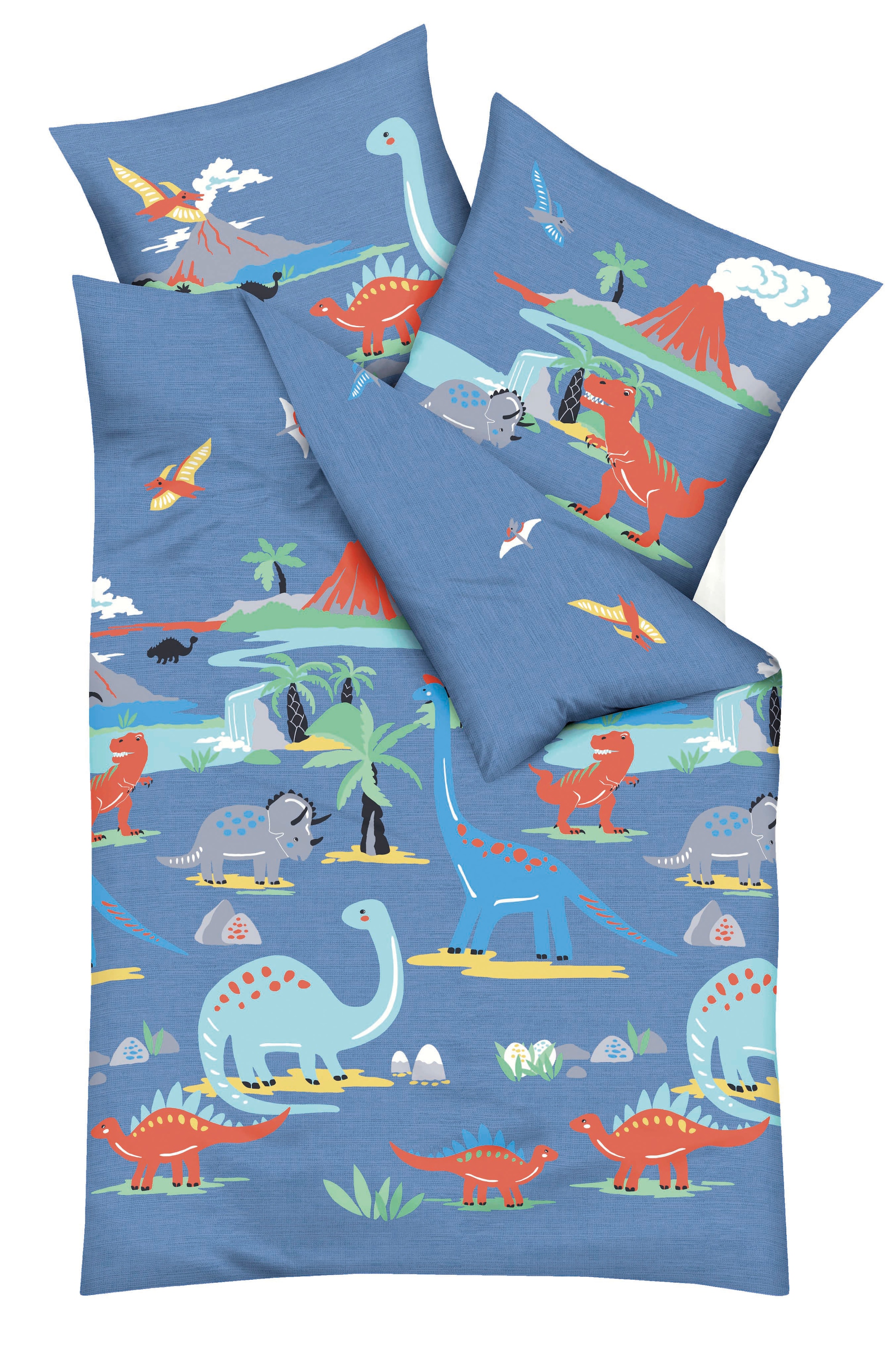 Kaeppel Kinderbettwäsche »Dinosaurus« 2 Stk. Mit Dinosaurier