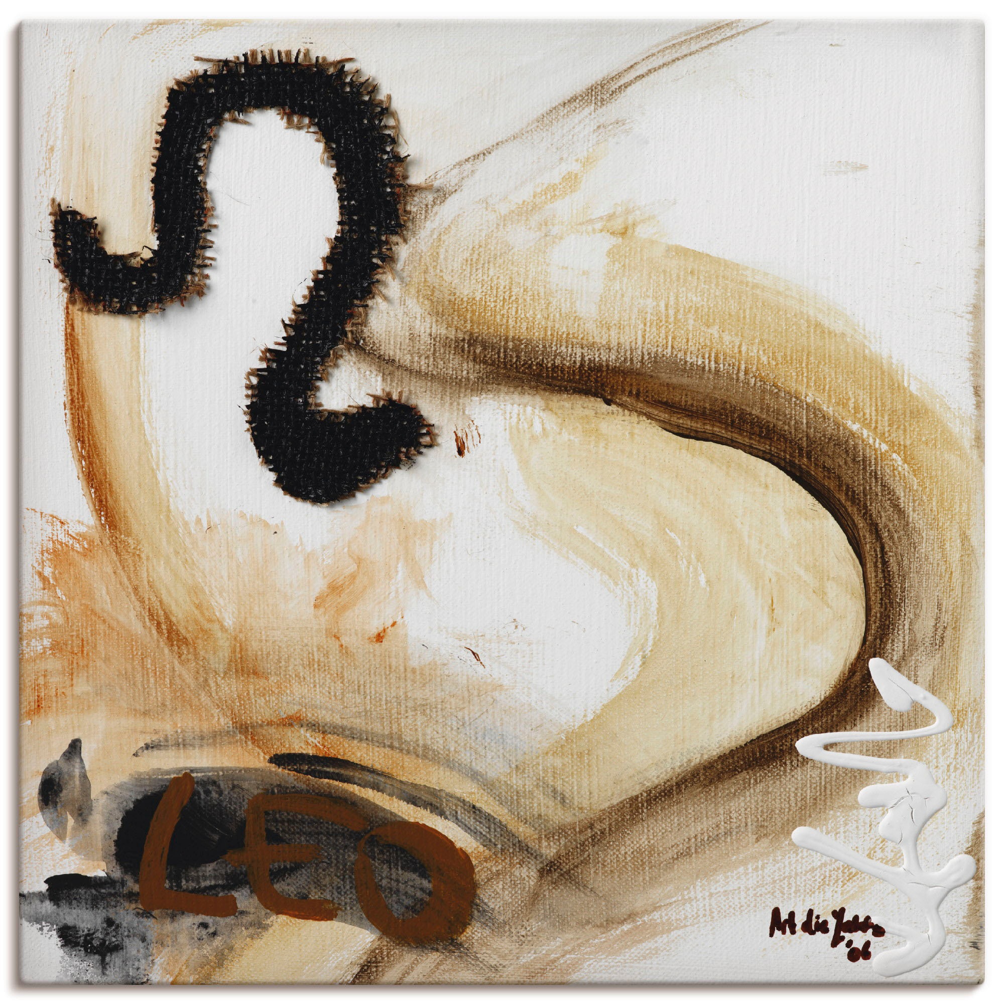 Image of Artland Wandbild »Löwe«, Sternzeichen, (1 St.), in vielen Grössen & Produktarten -Leinwandbild, Poster, Wandaufkleber / Wandtattoo auch für Badezimmer geeignet bei Ackermann Versand Schweiz