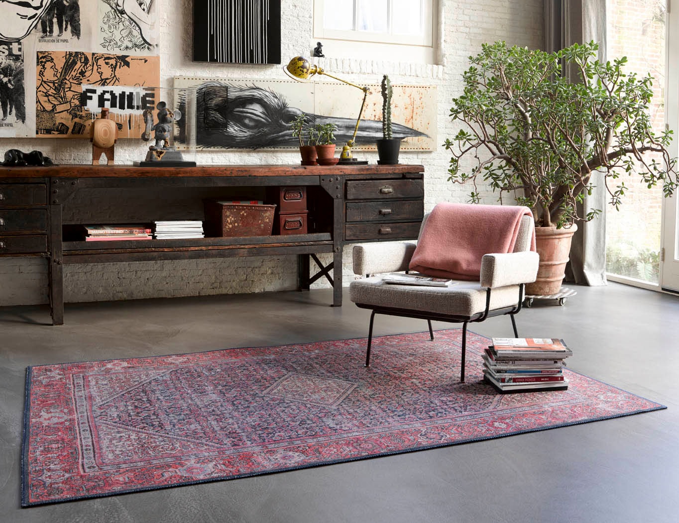 Wecon home Teppich »Flashback«, rechteckig, 6 mm Höhe, Wohnzimmer