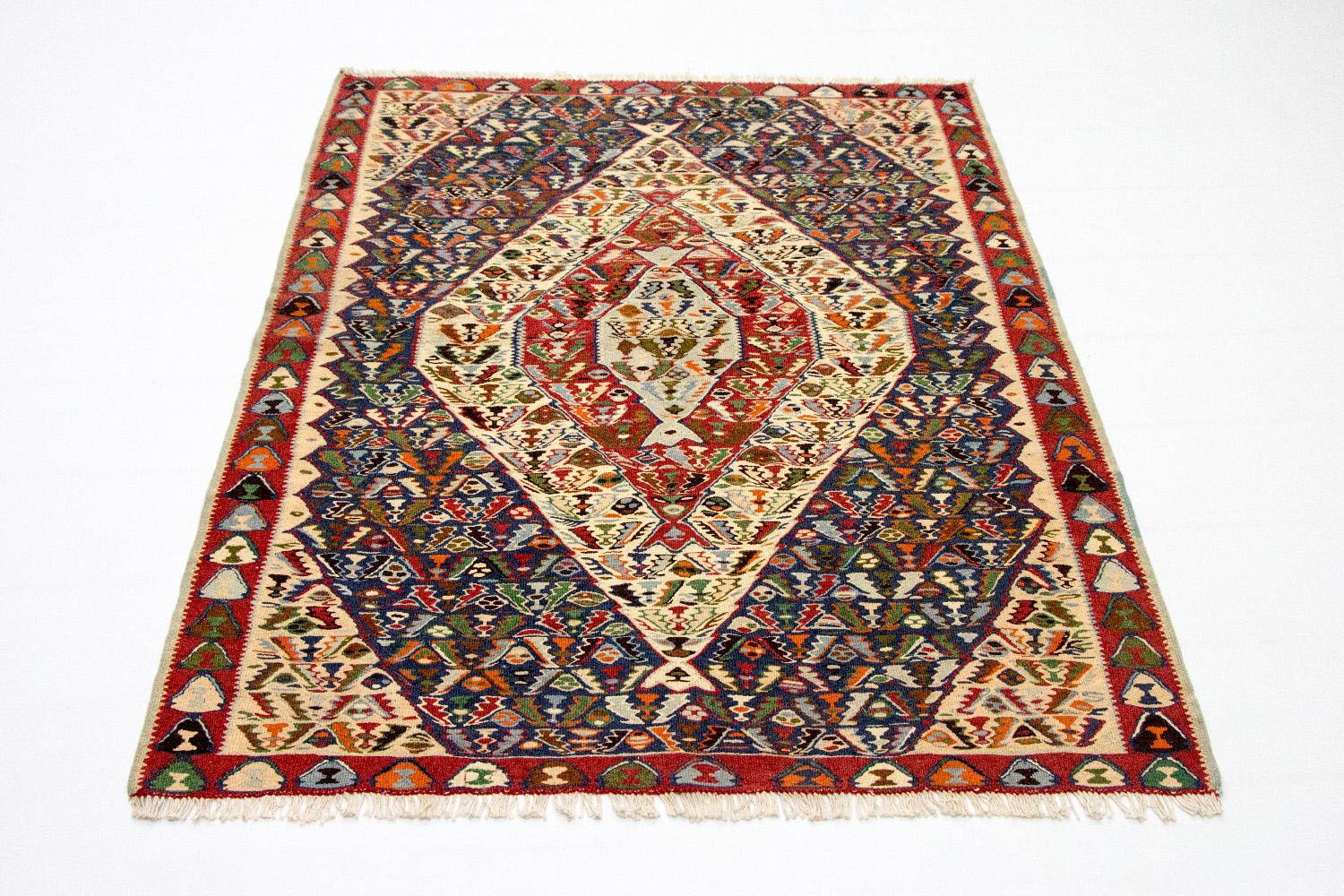 Image of morgenland Wollteppich »Kelim Teppich handgewebt beige«, rechteckig, 5 mm Höhe, Kurzflor bei Ackermann Versand Schweiz