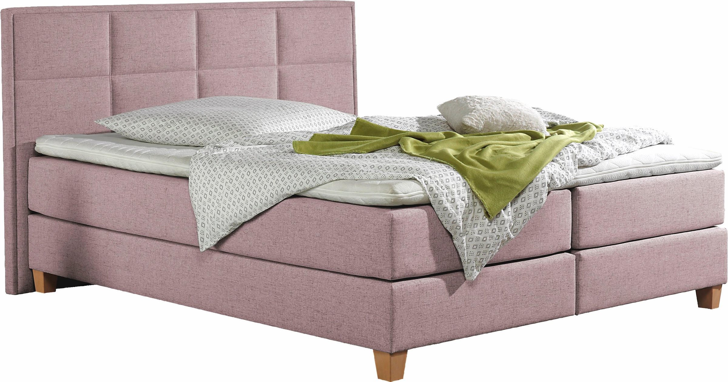 Home affaire Lit boxspring »Casey« en 5 largeurs, 3 modèles, 2 degrés de fermeté, matelassage, surmatelas