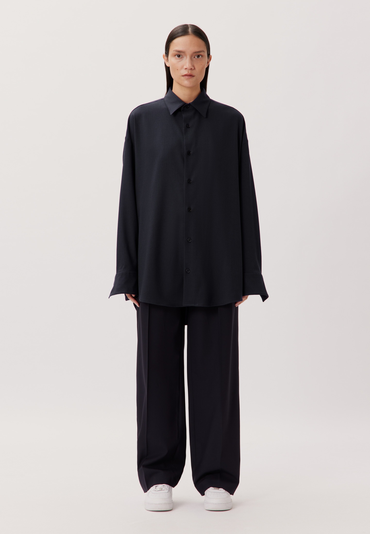 studio seidensticker Businesshemd »Studio« Oversized 1/1 Kentkragen Uni