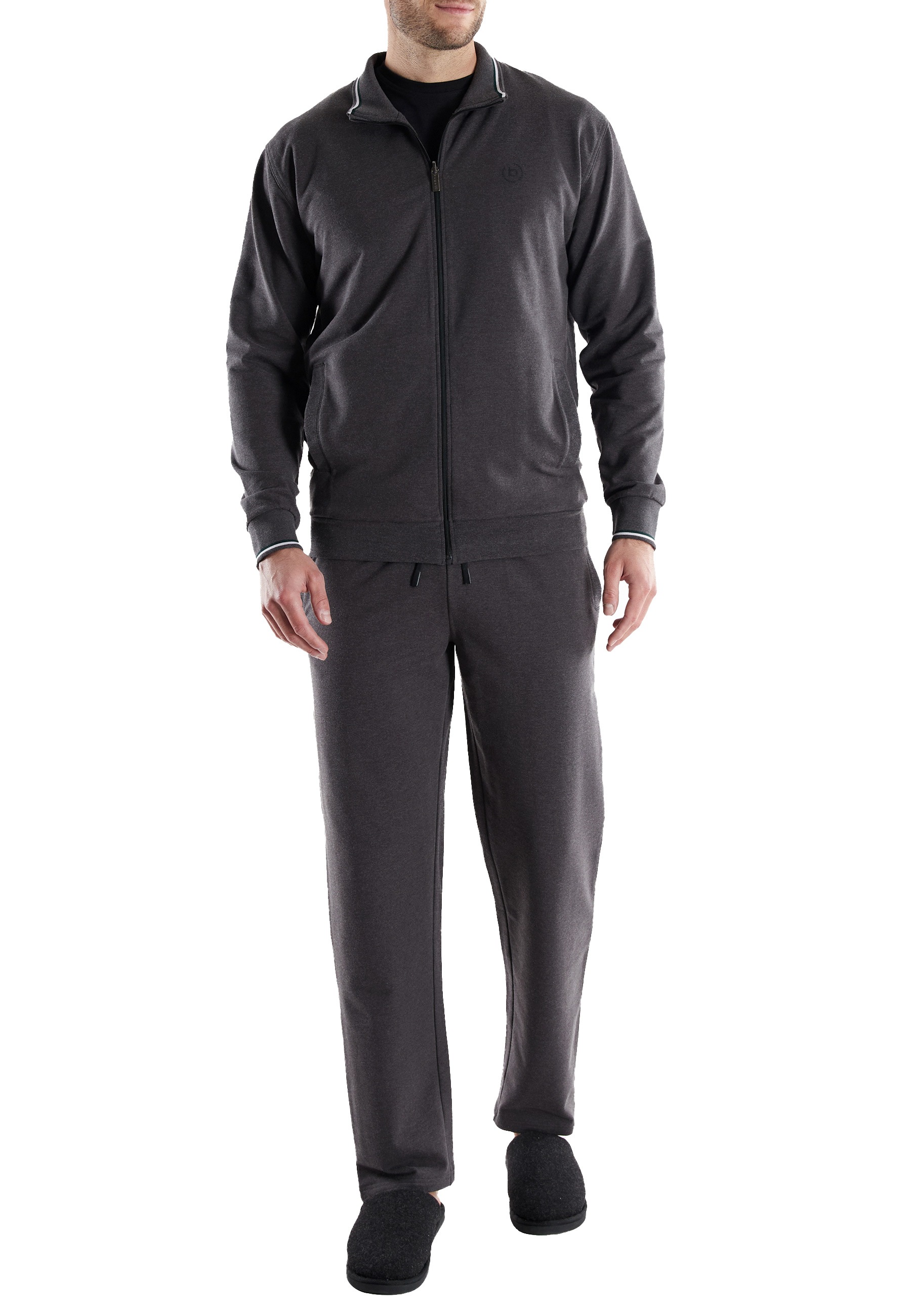 bugatti Loungeanzug »Bologna« 2 tlg. Langarm, lange Hose, mit Seitentaschen, mit Reissverschluss, bequem