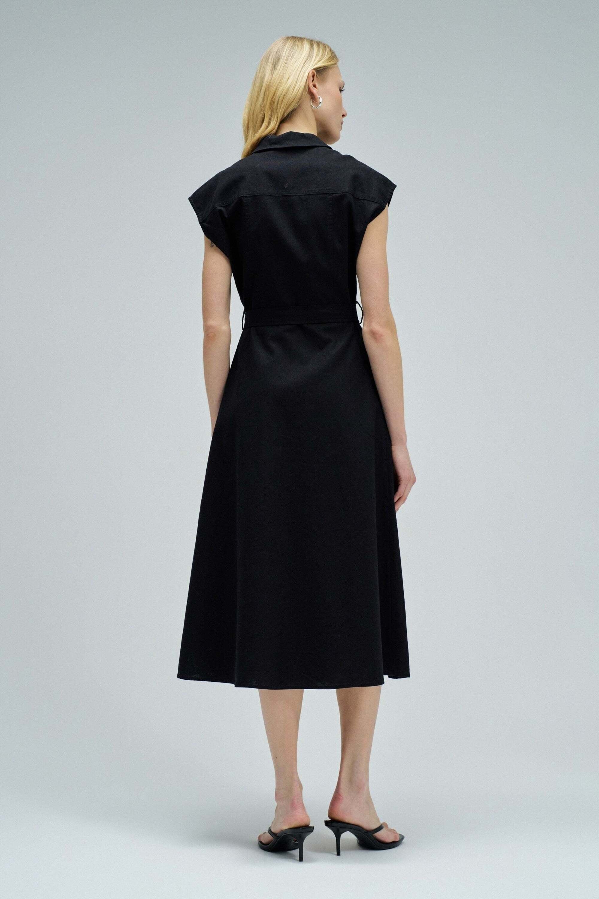 Salsa Midikleid »Salsa Jeans Midikleid Sleeveless Shirt Dress«