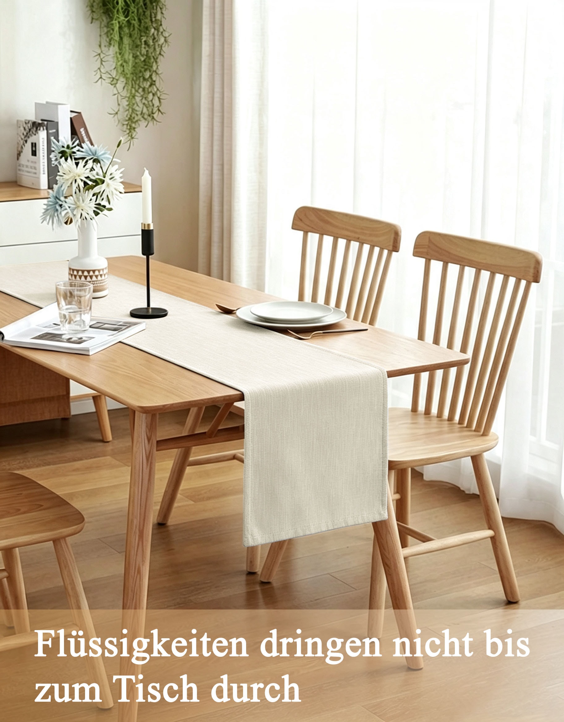 GOODproduct Tischläufer »Ozzie« Formstabil & pflegeleicht, gewebtes Design, uni, Dekoration, Esszimmer