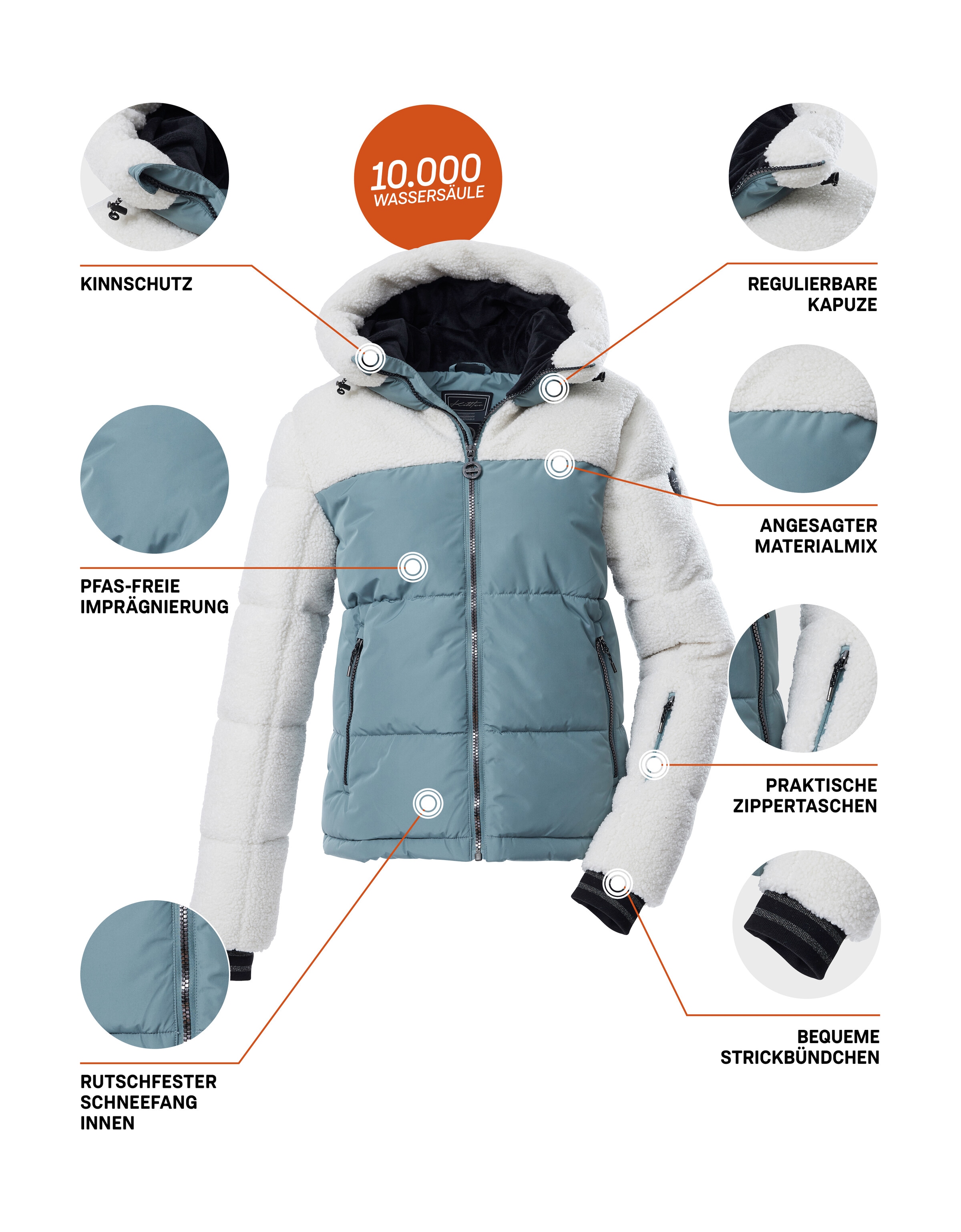 Killtec Skijacke »KSW 111 WMN SKI QLTD JCKT« Winddicht, wasserabweisend, atmungsaktiv, stilvoll, PFAS-frei