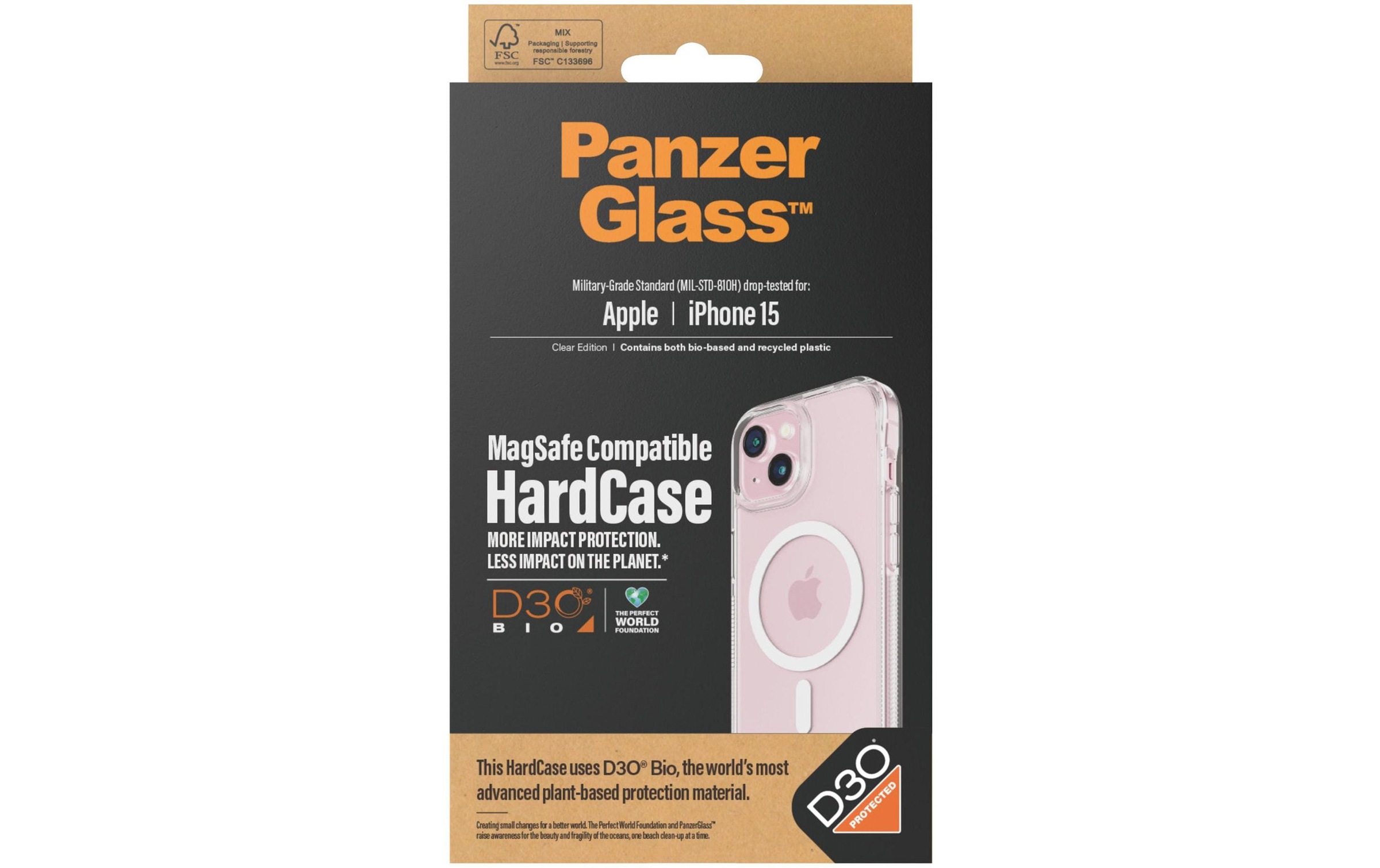 PanzerGlass Backcover »Hard Case MagSafe iPhone 15«, Apple iPhone 15