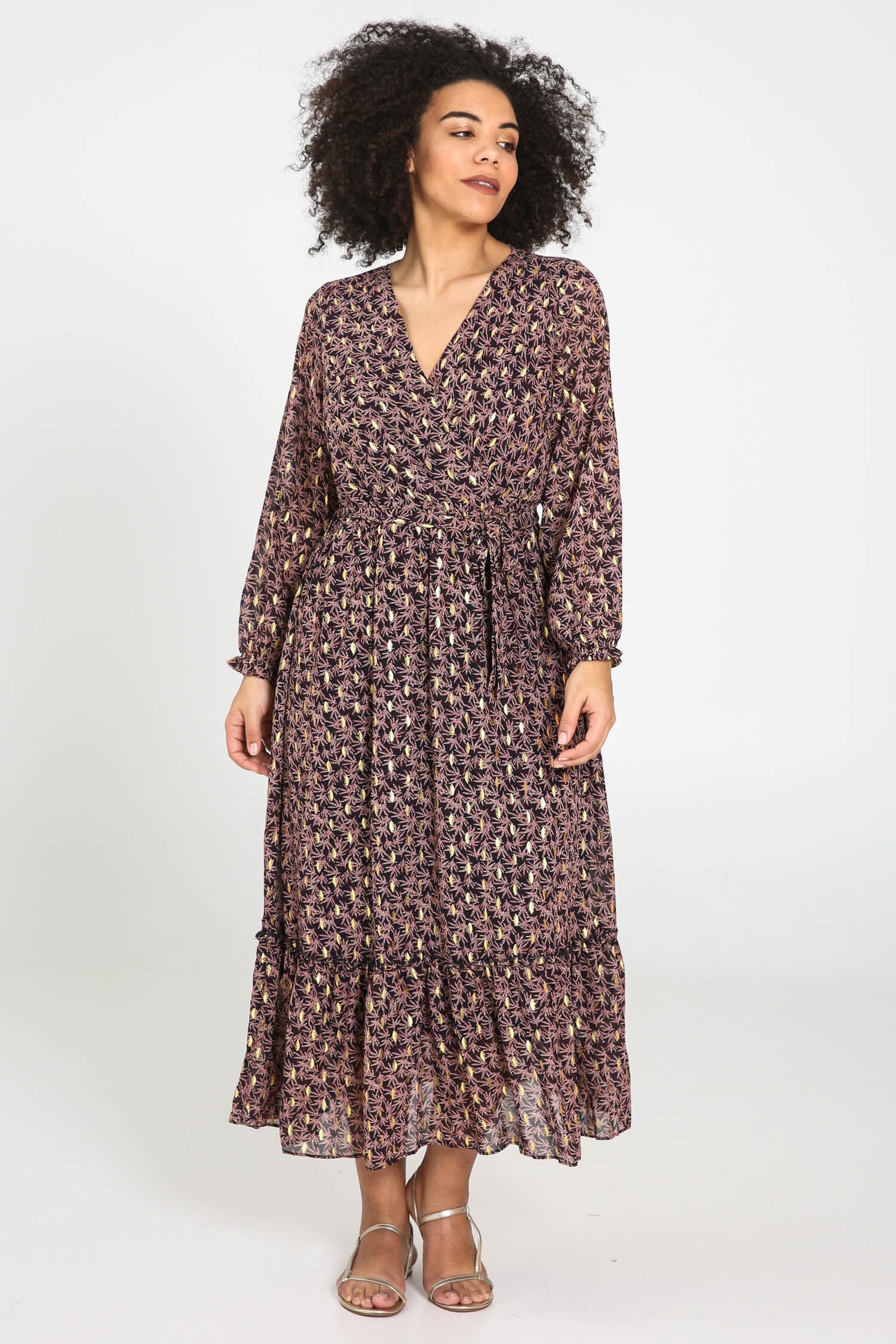 Maxikleid »Rundhals geblümt«