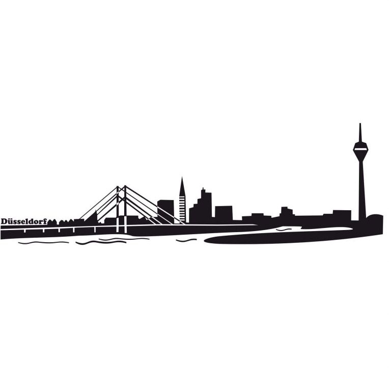Image of Wall-Art Wandtattoo »XXL Stadt Skyline Düsseldorf 80cm«, (1 St.) bei Ackermann Versand Schweiz