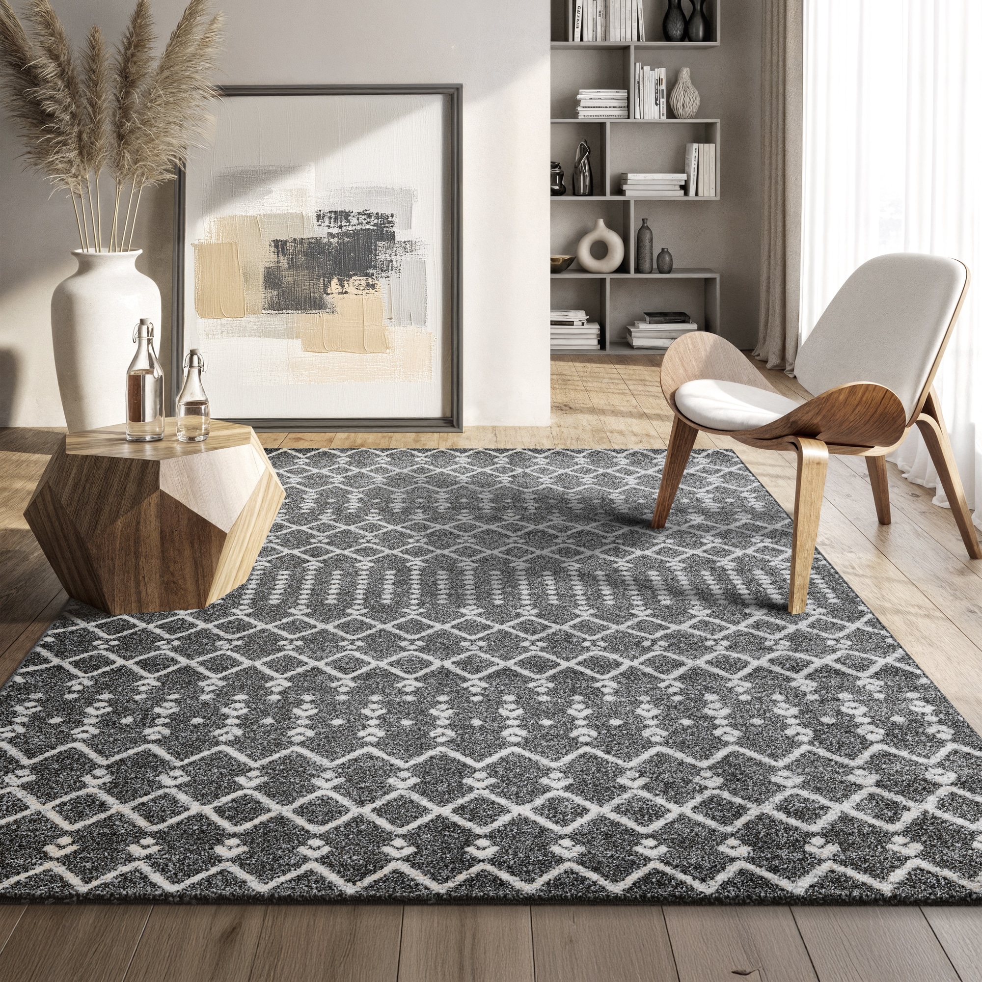 Sanat Teppich »Boho 8203  , auch als Läufer und in Rund« rechteckig 10 mm Höhe Kurzflor, robust, Boho, Scandic, für Fussbodenheizung geeignet