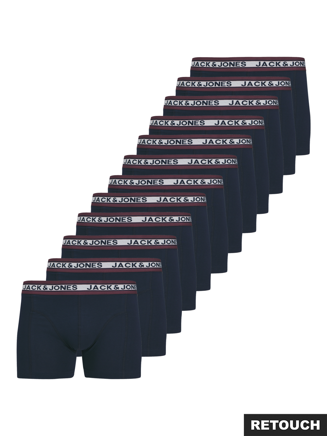 Jack & Jones Tronc »JACSOLID   Stretchkomfort, elastisch, bequem mit sportlichem Look« Packung, 12 cuis bedruckt, modisch, eng anliegend, Baumwollmischung, Bündchen