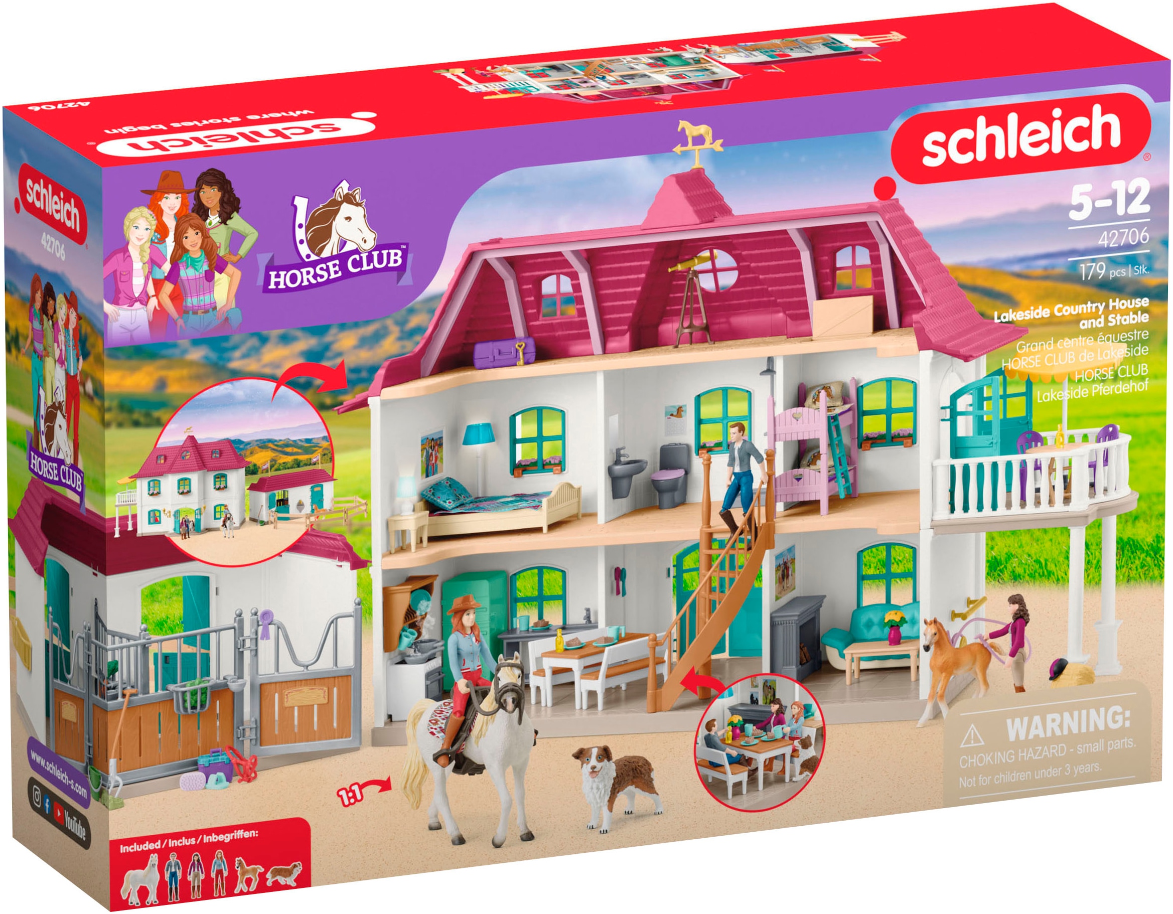 Schleich® Spielwelt »HORSE CLUB, Lakeside Country House and Stable (42706)« Made in Europe