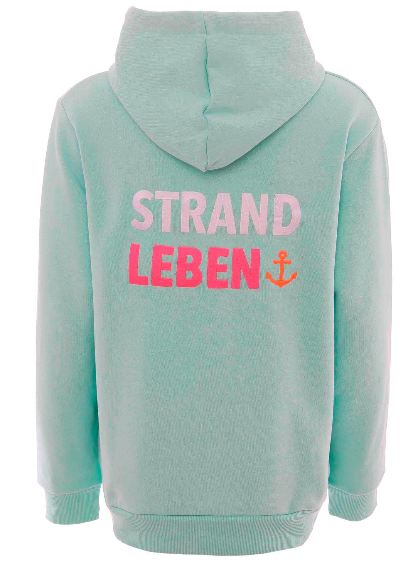 Zwillingsherz Sweatshirt, mit Kapuze, Frontprint, Rückenprint