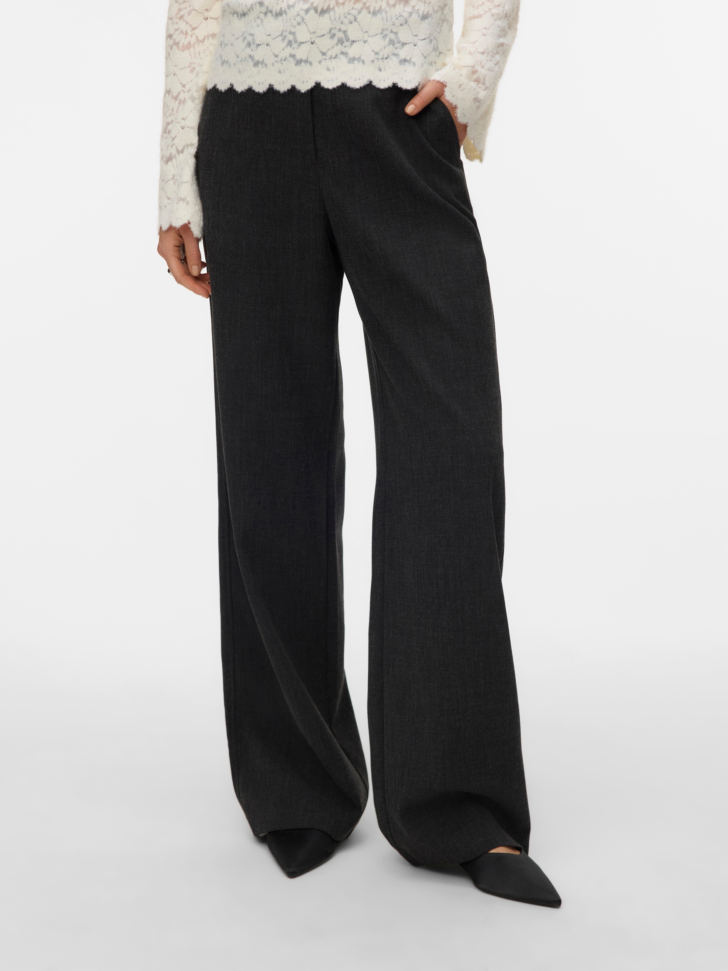 Vero Moda Anzughose »VMBESTIE HW WIDE PANT NOOS«  Materialmix, weite Form, mit Stretch