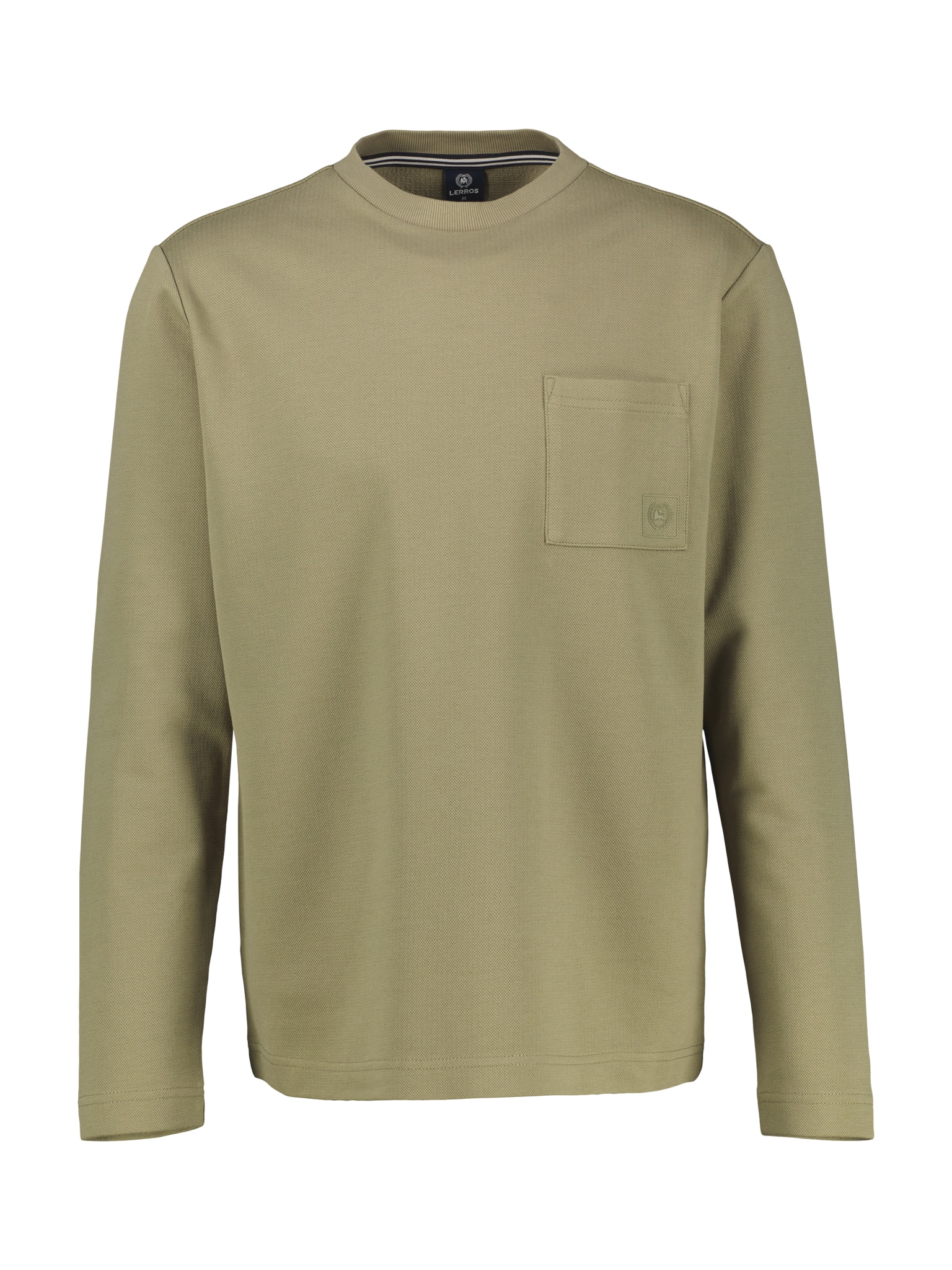 LERROS Langarmshirt mit Rundhals und Brusttasche