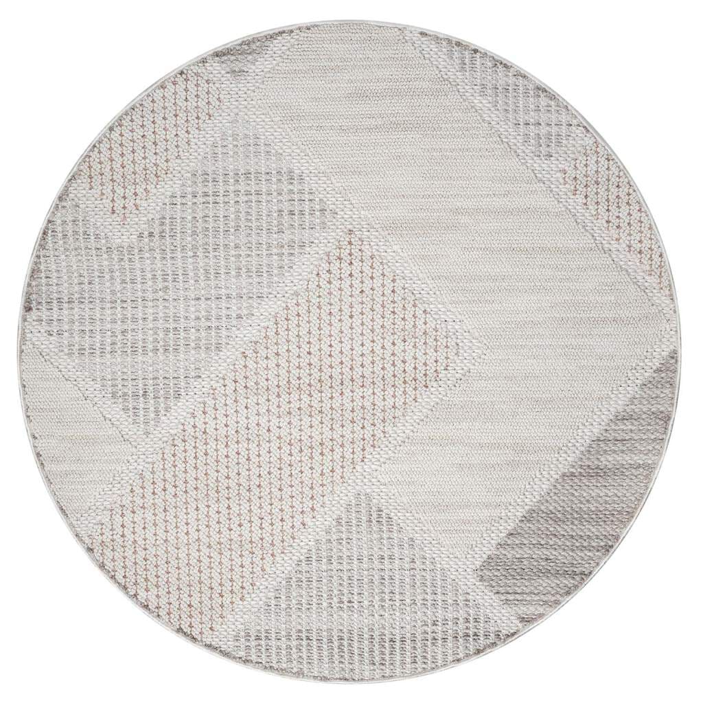 Carpet City Teppich »LINDO 8877«, rund, Kurzflor, Hochtief-Muster/ 3D-Effekt, Boho-Stil, Wohnzimmer