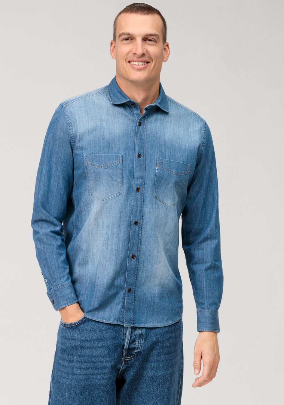 Image of OLYMP Jeanshemd "Casual"