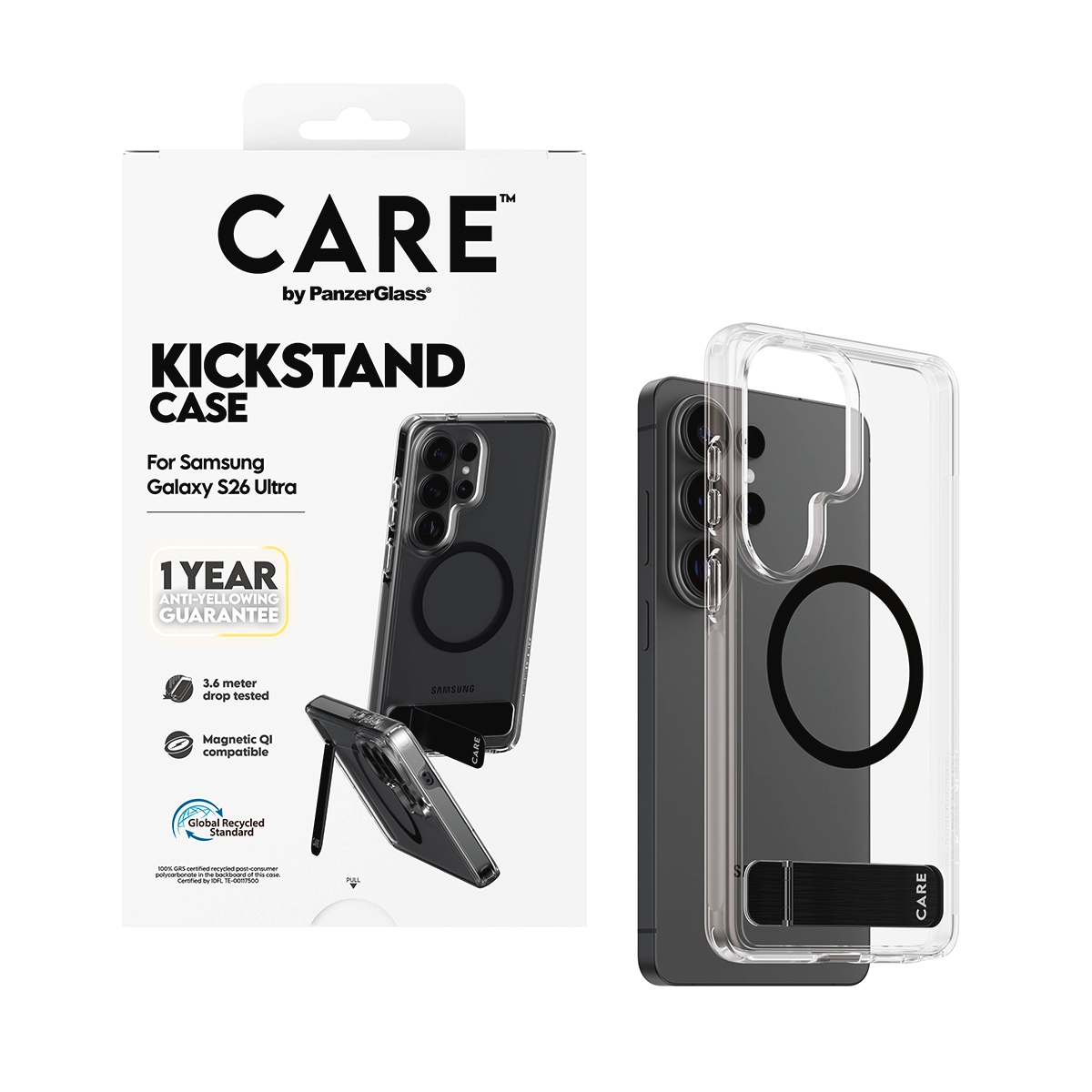 CARE by PanzerGlass Handyhülle »Urban Explorer Case mit Kickstand/Qi für Samsung Galaxy S26 Ultra« Samsung Galaxy S26 Ultra Backcover, Schutzhülle, Handyschutzhülle, Case, Schutzcase, stossfest