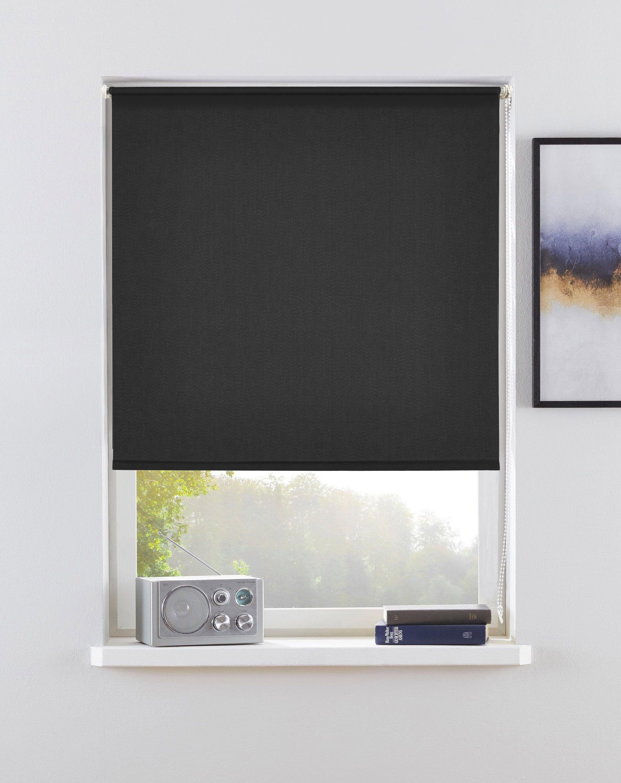 Image of GOODproduct Seitenzugrollo "THEMSE" abdunkelnd Sichtschutz Verdunkelung energiesparend ohne Bohren freihängend Bestseller mit über 3000 4,5-Sterne-Bewertungen, Klemmträger