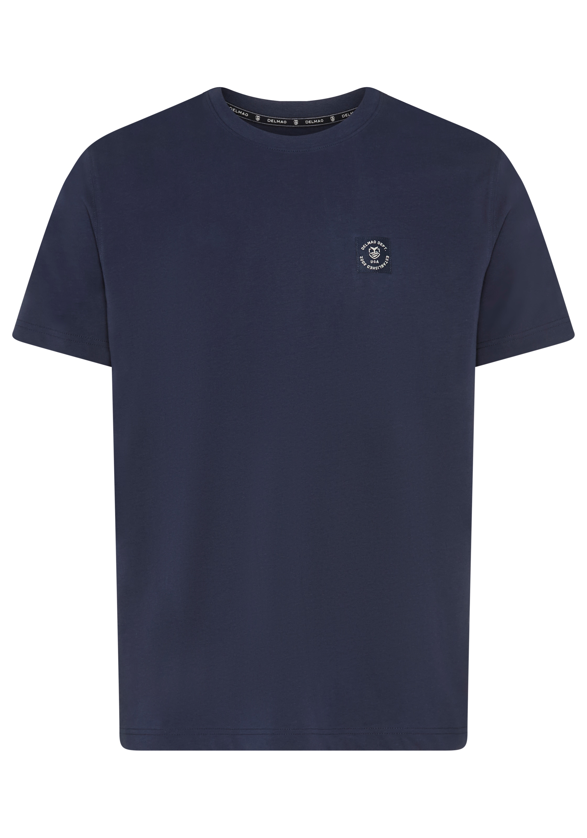 DELMAO Shirt à col rond »Neue Kollektion!« casual Stil, Kurzarm, normale Passform, mit Print-Applikation
