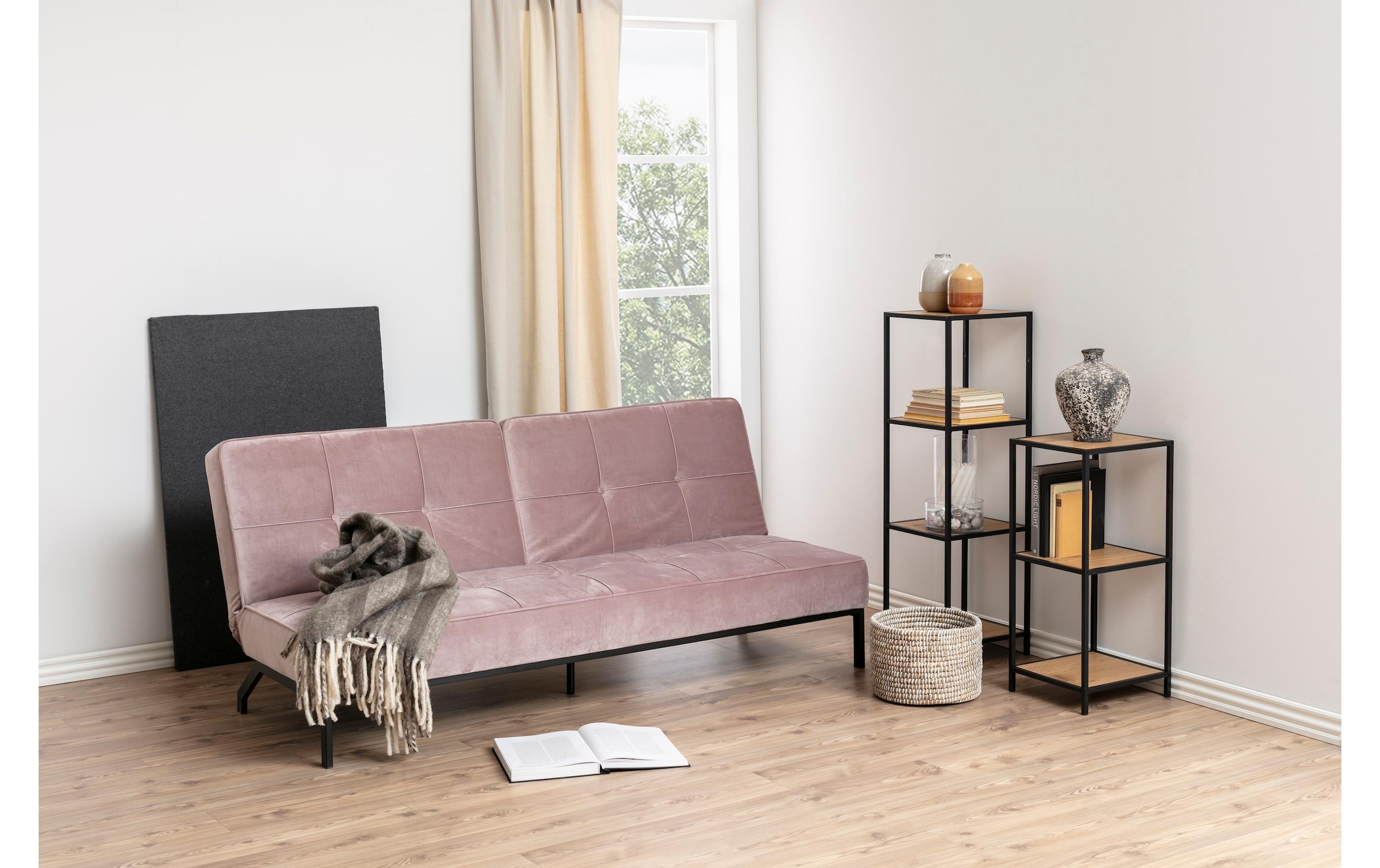 AC Design Regal »Seaford 35 x 37 x 119,5 cm, Nature/Schwarz«