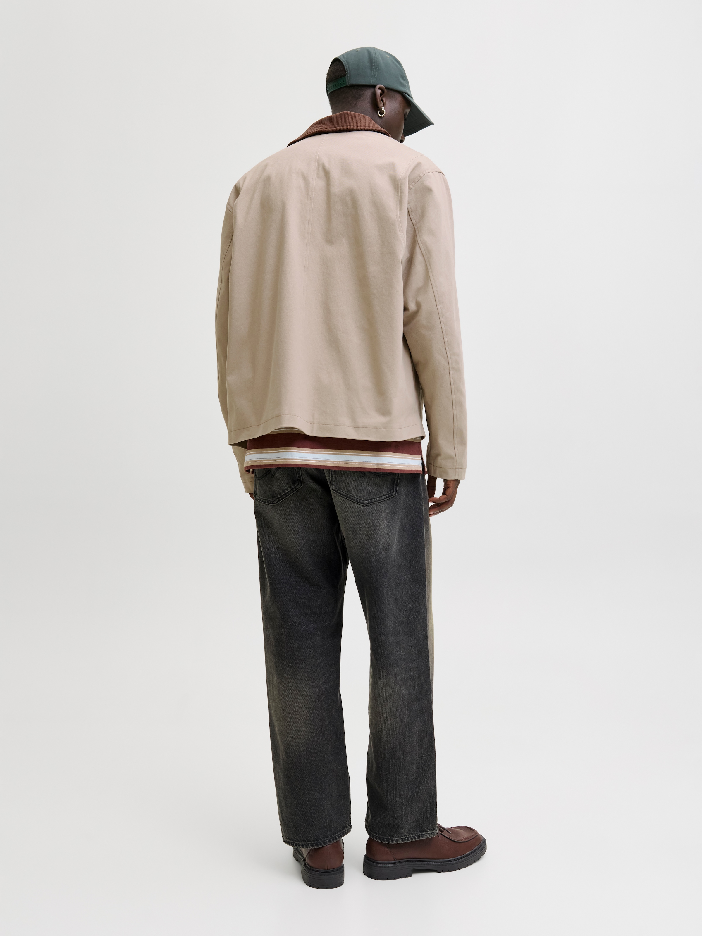 Jack & Jones Veste courte »JJEGRAHAM WORKER JACKET SN« mit Fly-Away-Kragen