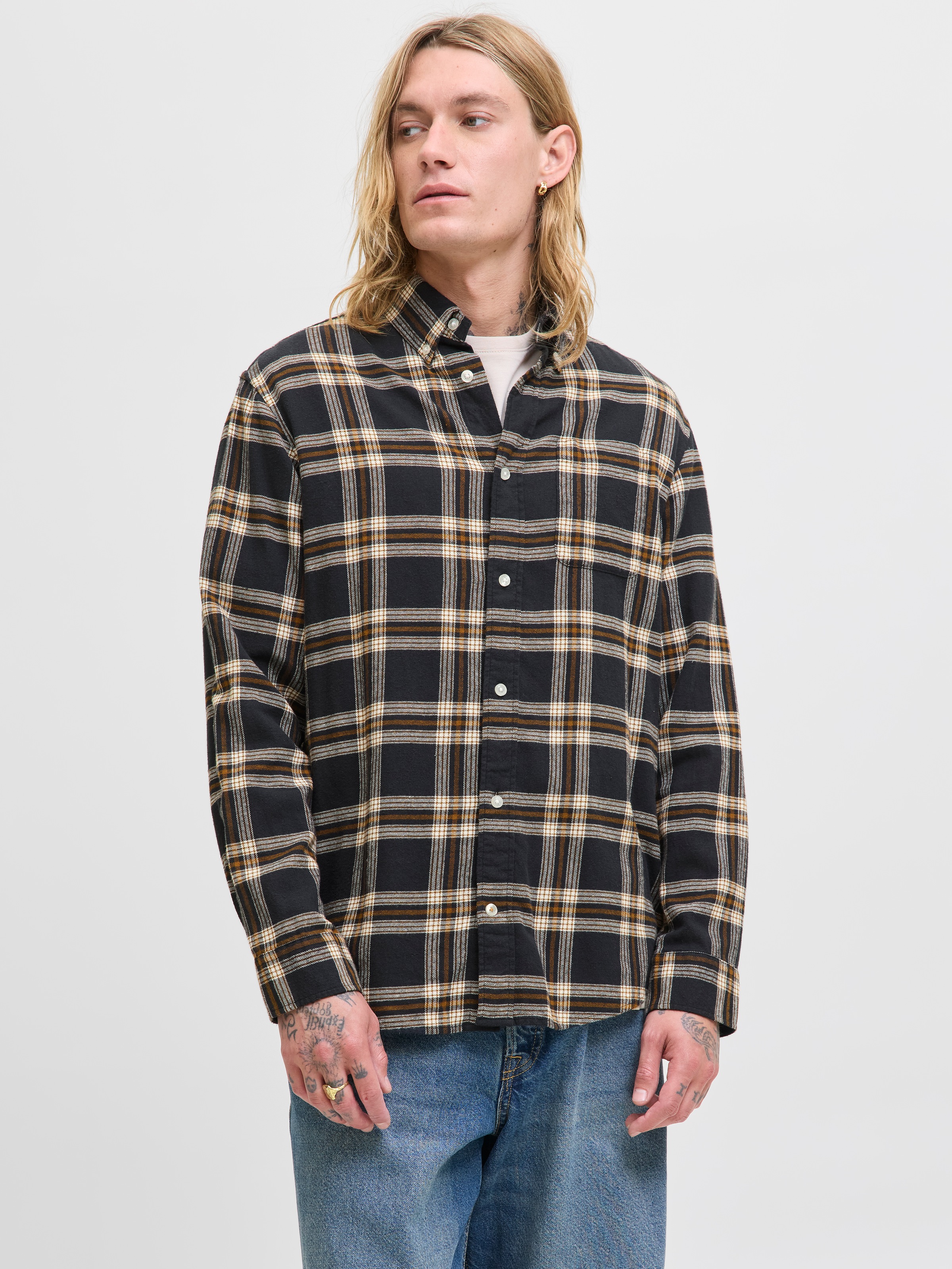 Image of Jack & Jones Langarmhemd "JJECLASSIC FLANNEL CHECK SHIRT LS SN"