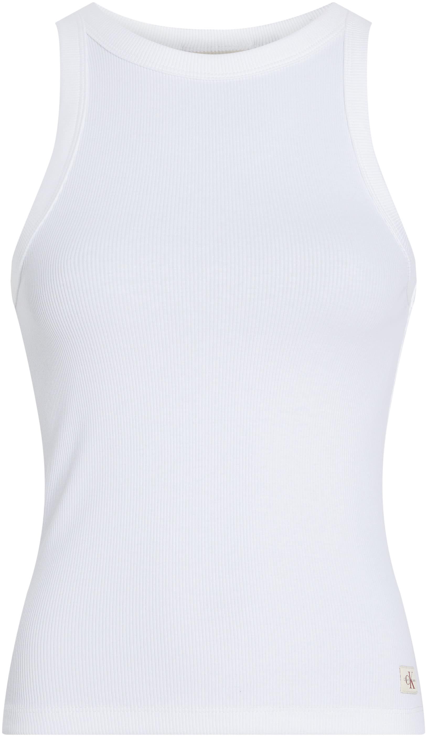 Calvin Klein Jeans Ripptanktop »WOVEN LABEL TANK TOP«, mit Logoaptch