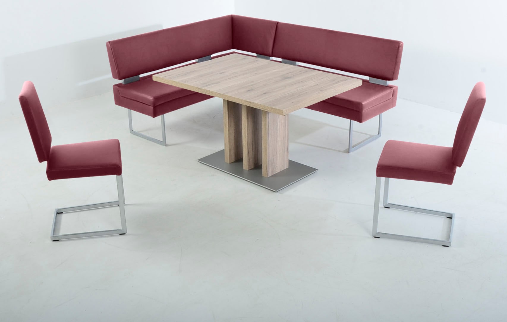 Image of K+W Komfort & Wohnen 4 Stk. tlg. langer Schenkel links oder rechts, 2 Freischwinger, 1 Funktionstisch