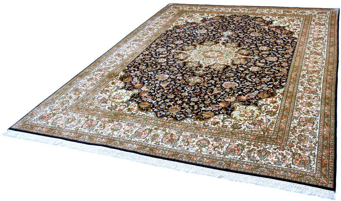 Image of Kayoom Seidenteppich »Kashan 8720«, rechteckig, 10 mm Höhe, Einzelstück mit Zertifikat, Wohnzimmer bei Ackermann Versand Schweiz