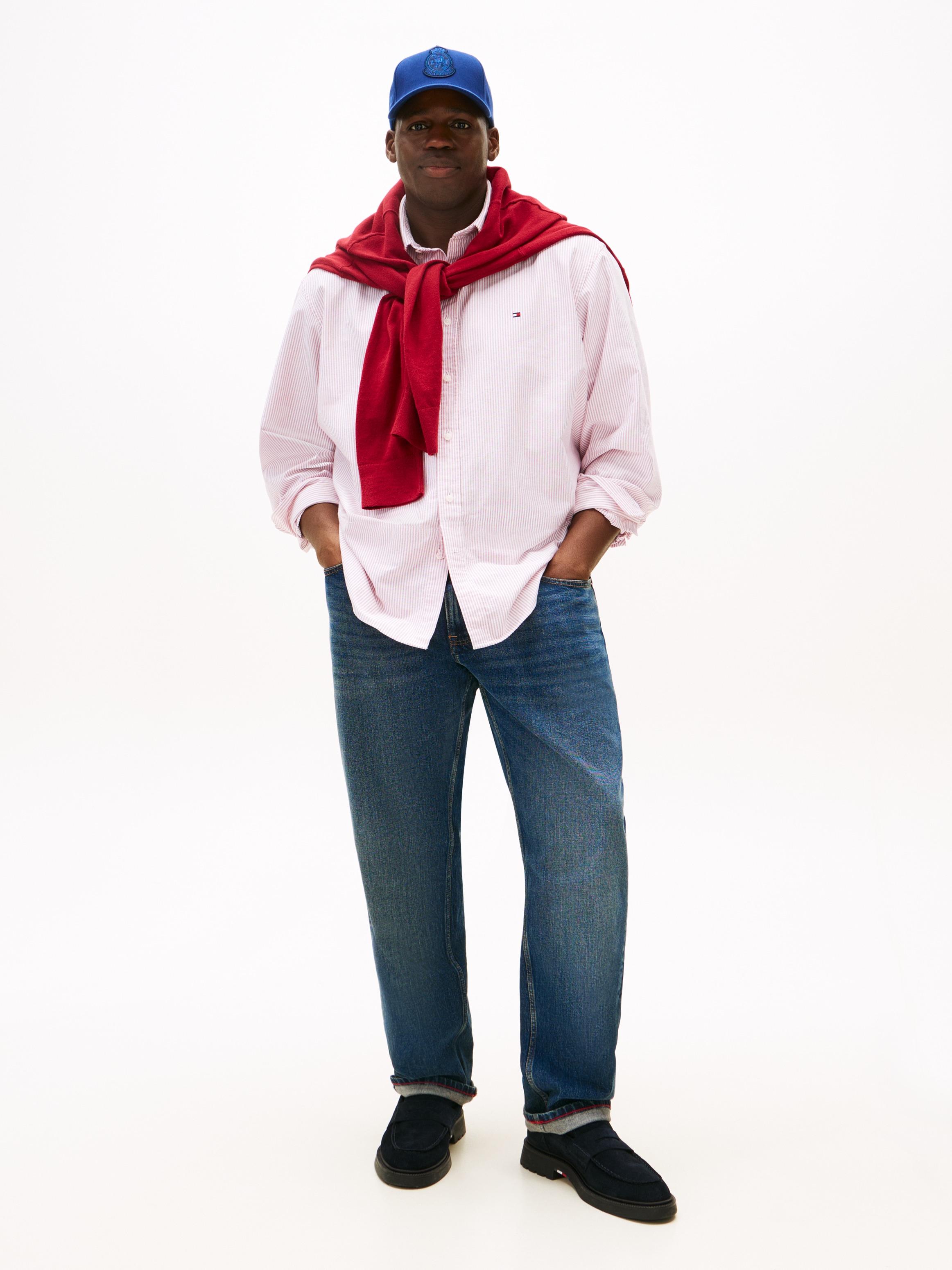 Tommy Hilfiger Big & Tall Chemise à manches longues »BT - HERITAGE OXFORD STRIPE« fein gestreift, Grosse Grössen, regular fit, Button-down-Kragen