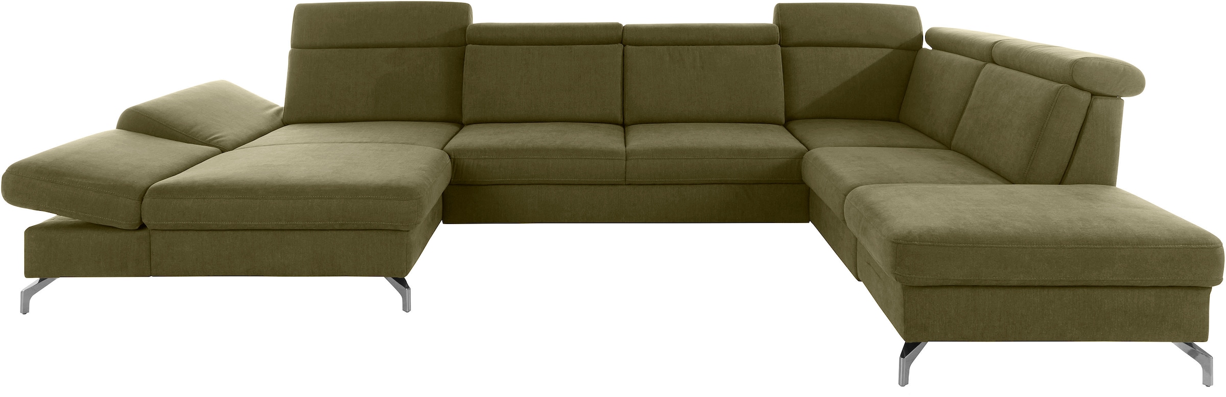 sit&more Paysage de salon »Brisbane U-Form« Fusshöhe 12 cm, inklusive Sitztiefen-, Armteil- und Kopfteilverstellung