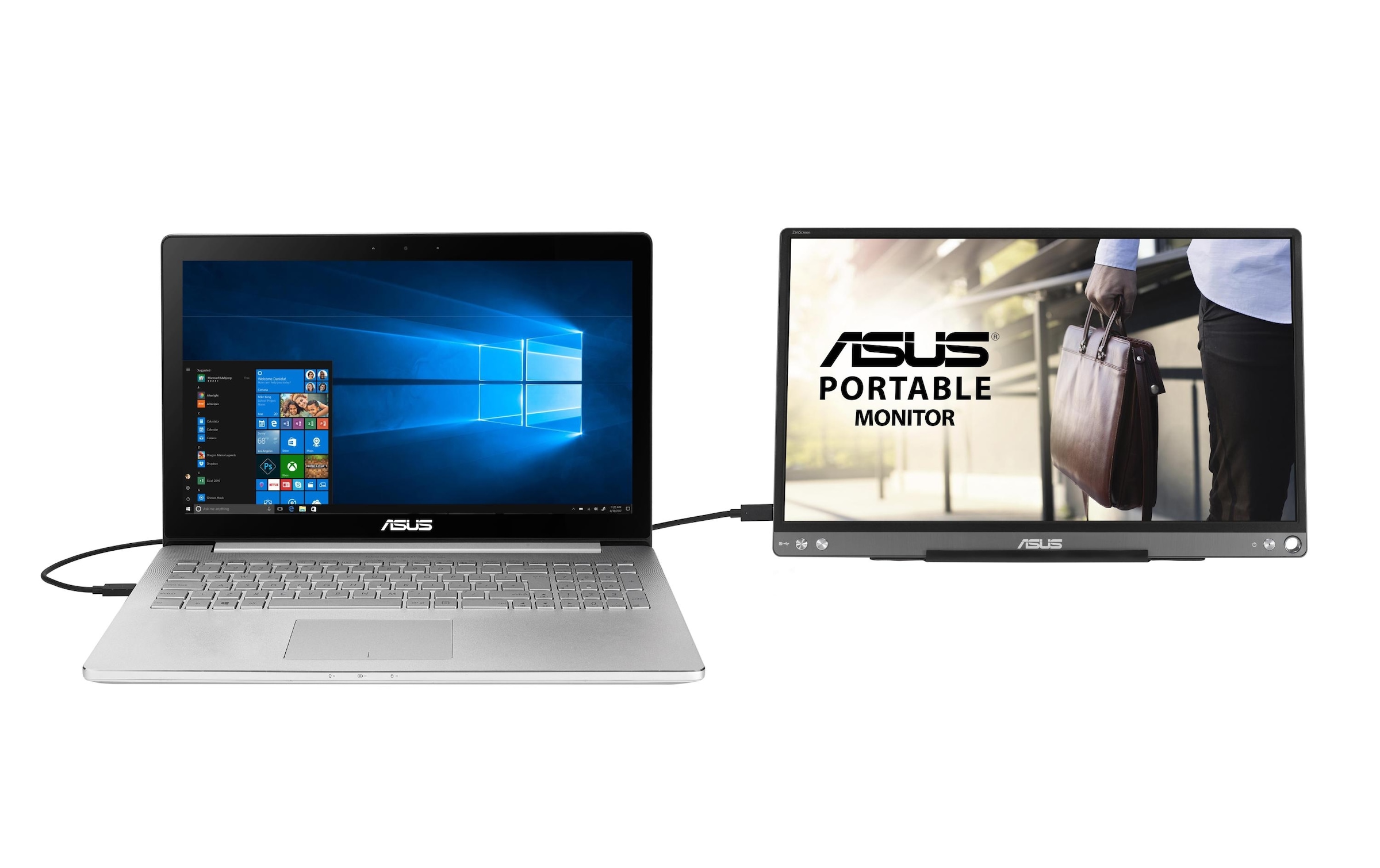 Asus Portabler Monitor »ZenScreen MB16ACE«, 39,46 cm/15,6 Zoll, 1920 x 1080 px, Full HD