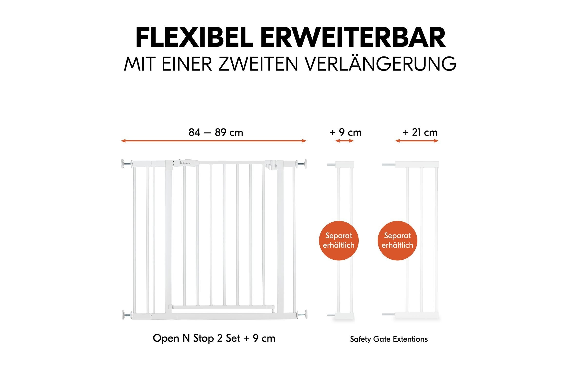 Hauck Türschutzgitter »Open N Stop 2 9 cm Weiss«