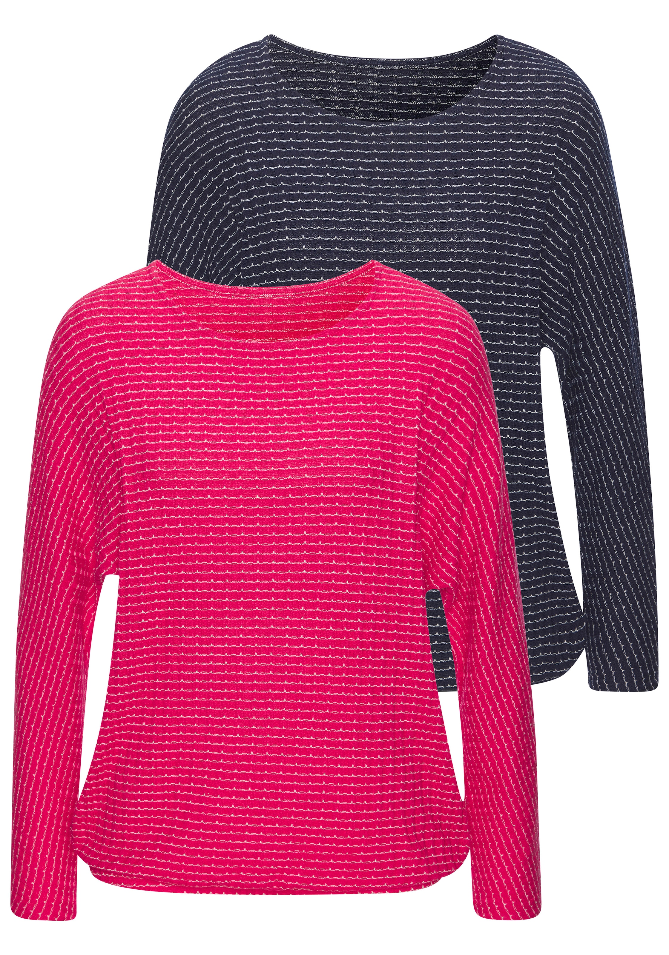Image of Vivance Langarmshirt "aus strukturierter Strickqualität" Set, mit Gummizug im Bund