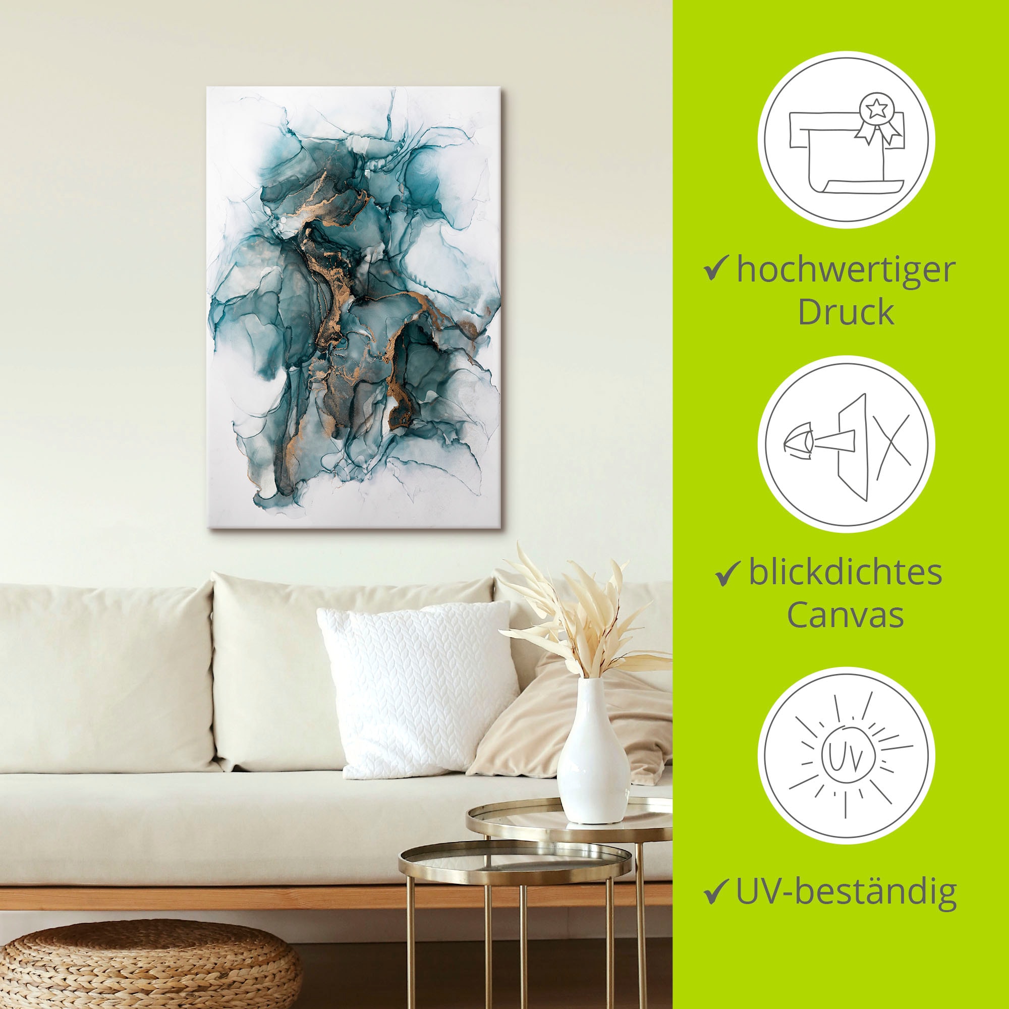 Artland Leinwandbild »Samurai« Gegenstandslos 1 Stk. tlg. auf Holzrahmen gespannt