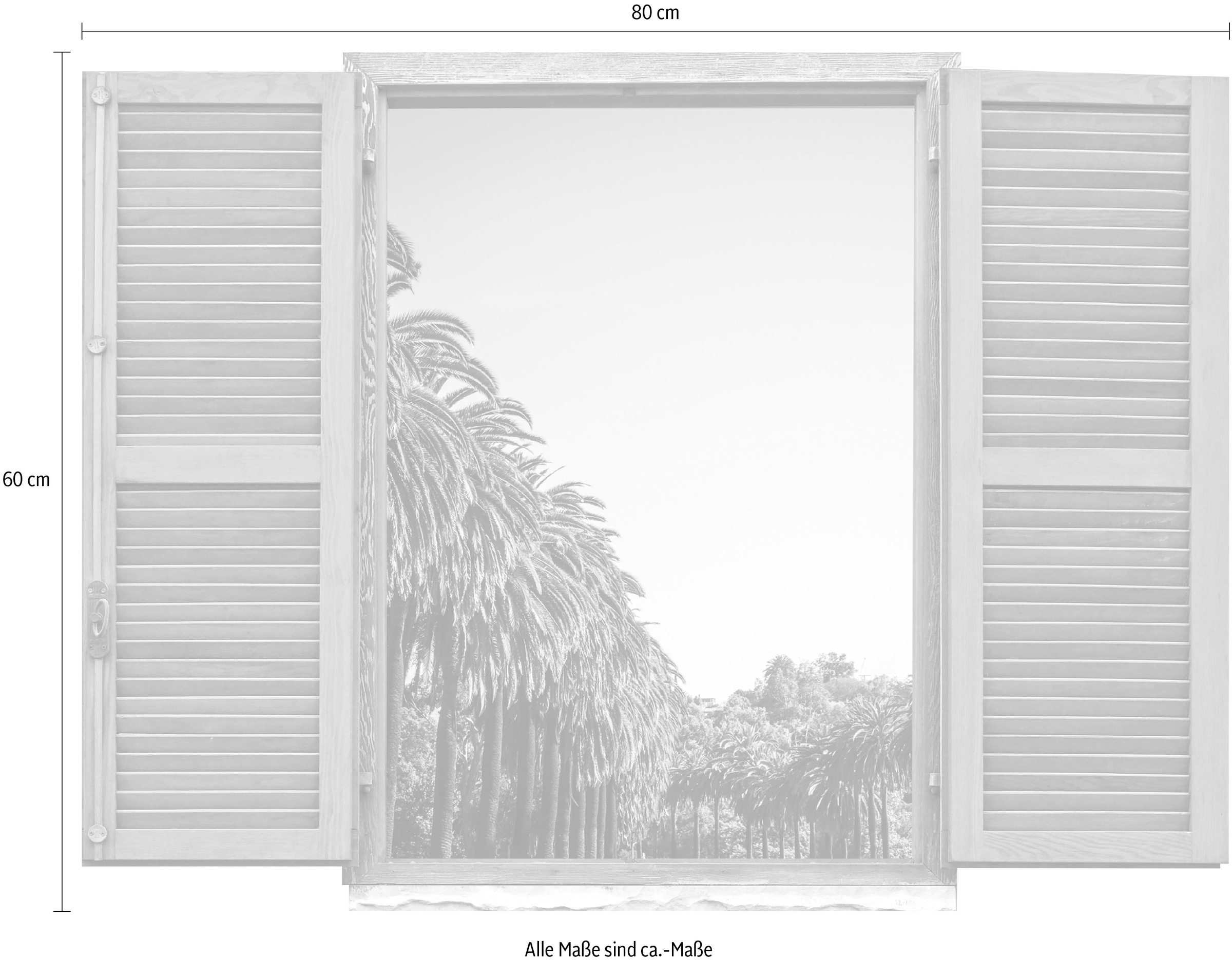 queence Wandtattoo »Allee« Wandsticker, Wandbild, selbstklebend, 3D, Fenster