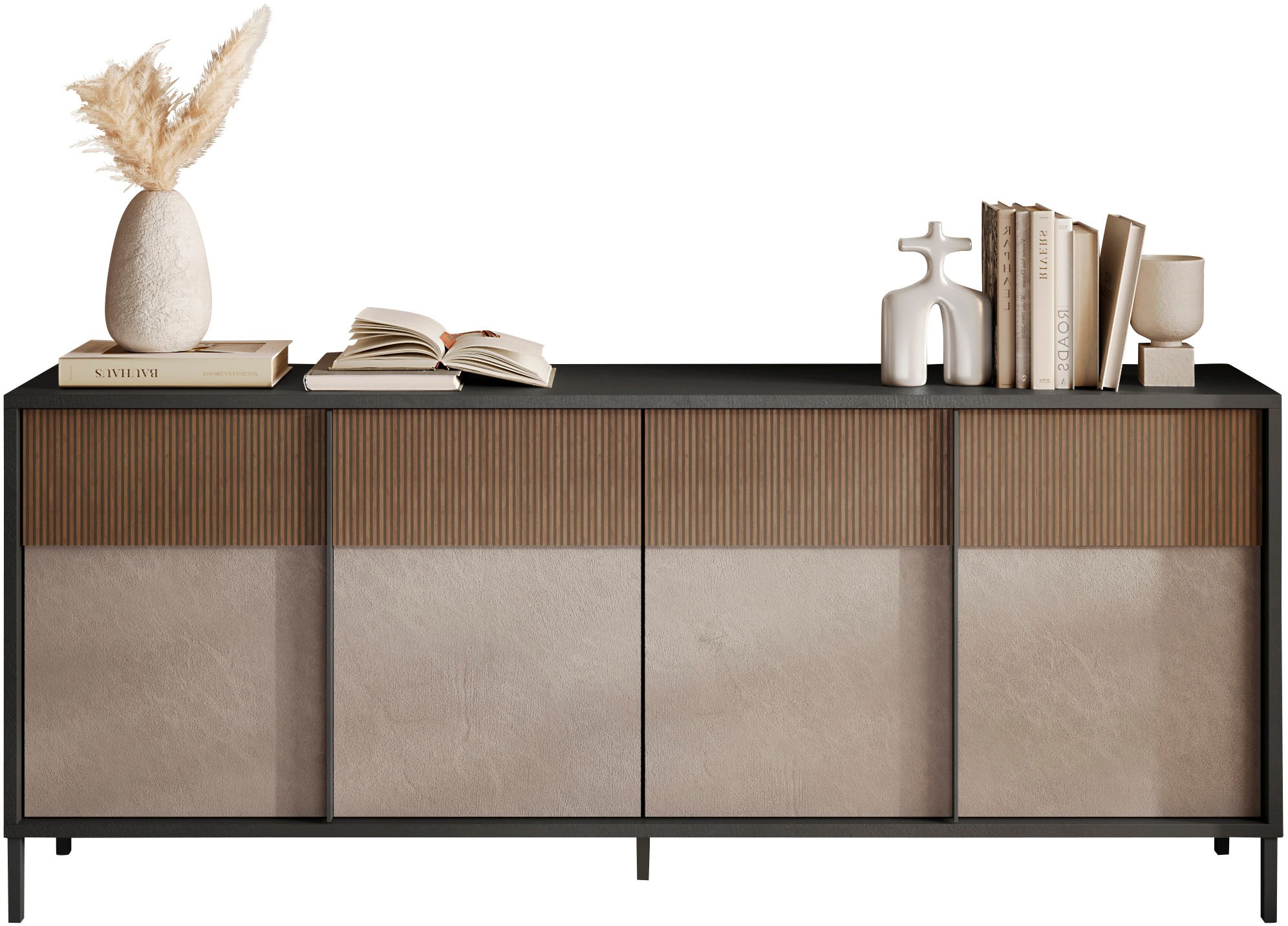 Image of Home affaire Sideboard "Everest Breite 206 cm, Kommode mit 4 Türen" Anrichte, Soft/Self Closing, Korpus 22 mm