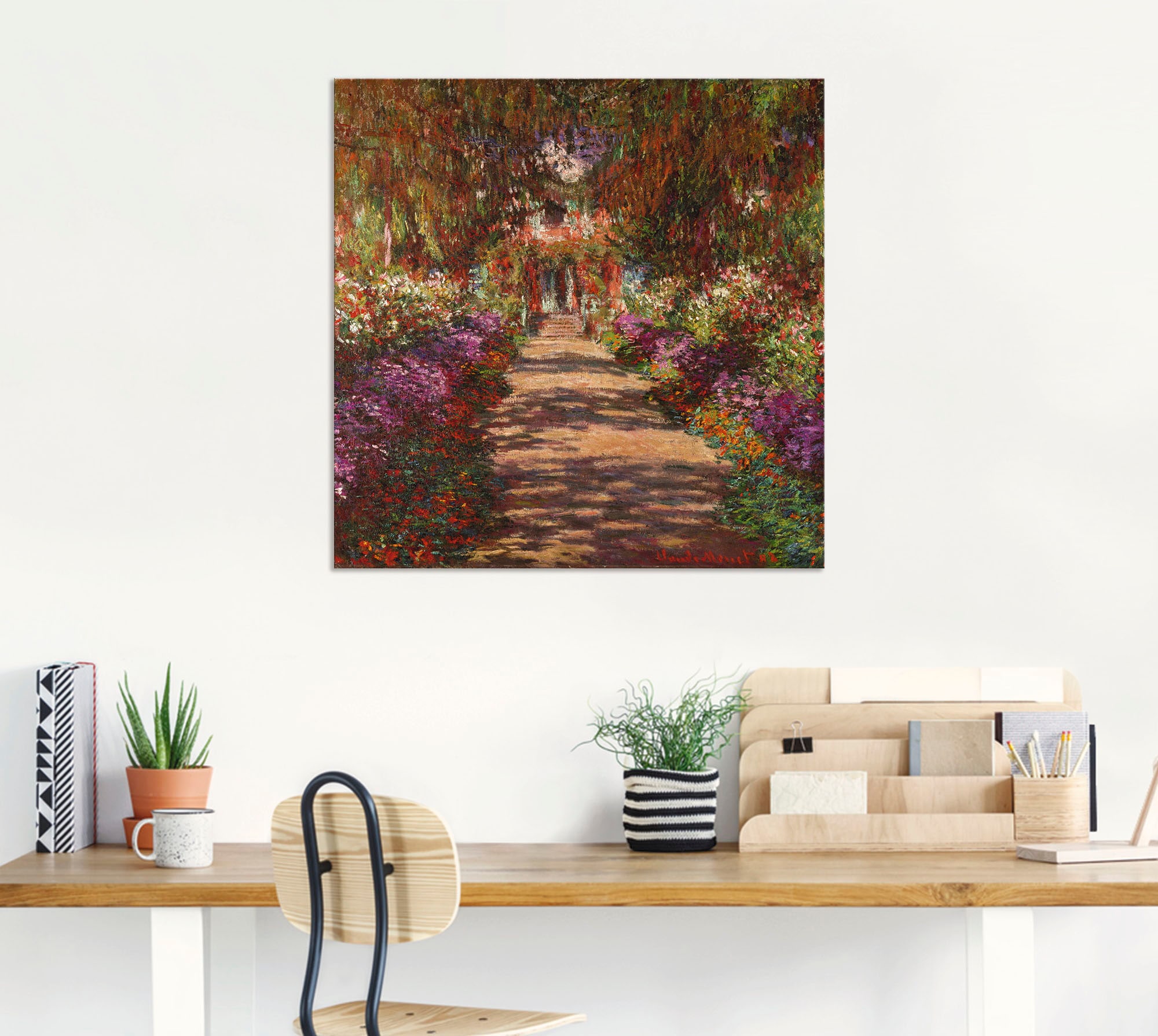 Artland Wandbild »Weg in Monets Garten in Giverny. 1902«, Garten, (1 St.), als Alubild, Outdoorbild, Leinwandbild, Poster, Wandaufkleber