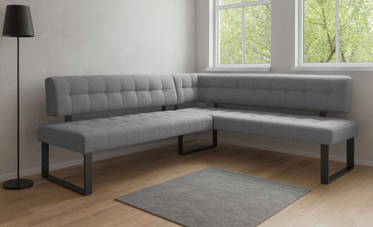 Home affaire Banc d'angle »Mia Küchenbank, Polsterbank, Esszimmerbank, 207x167 cm« Moderne Bank und  Farben, Sitzplatzanzahl: 5, Frei in Raum stellbar