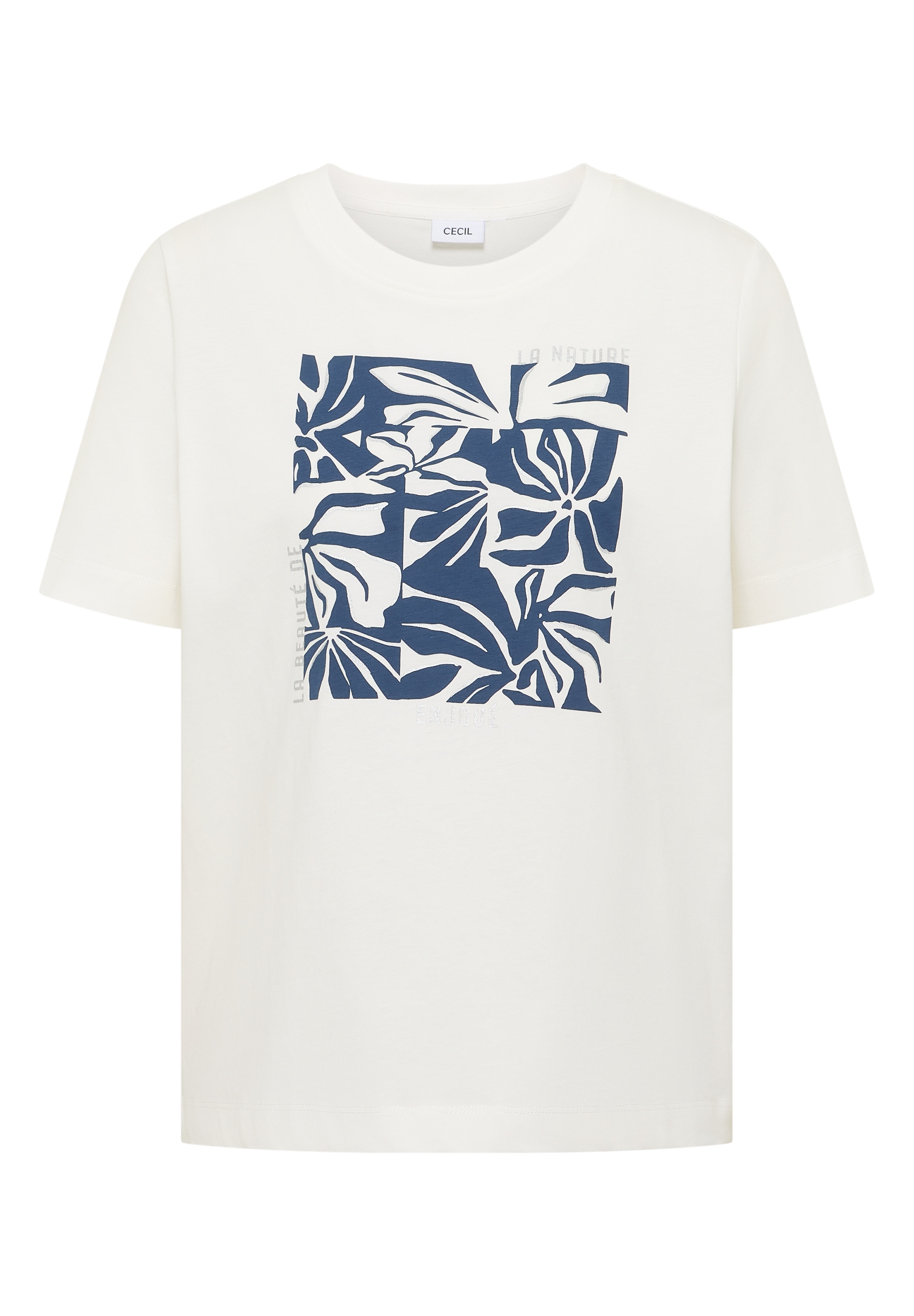 Cecil T-shirt à manches courtes Sommershirt mit Frontprint