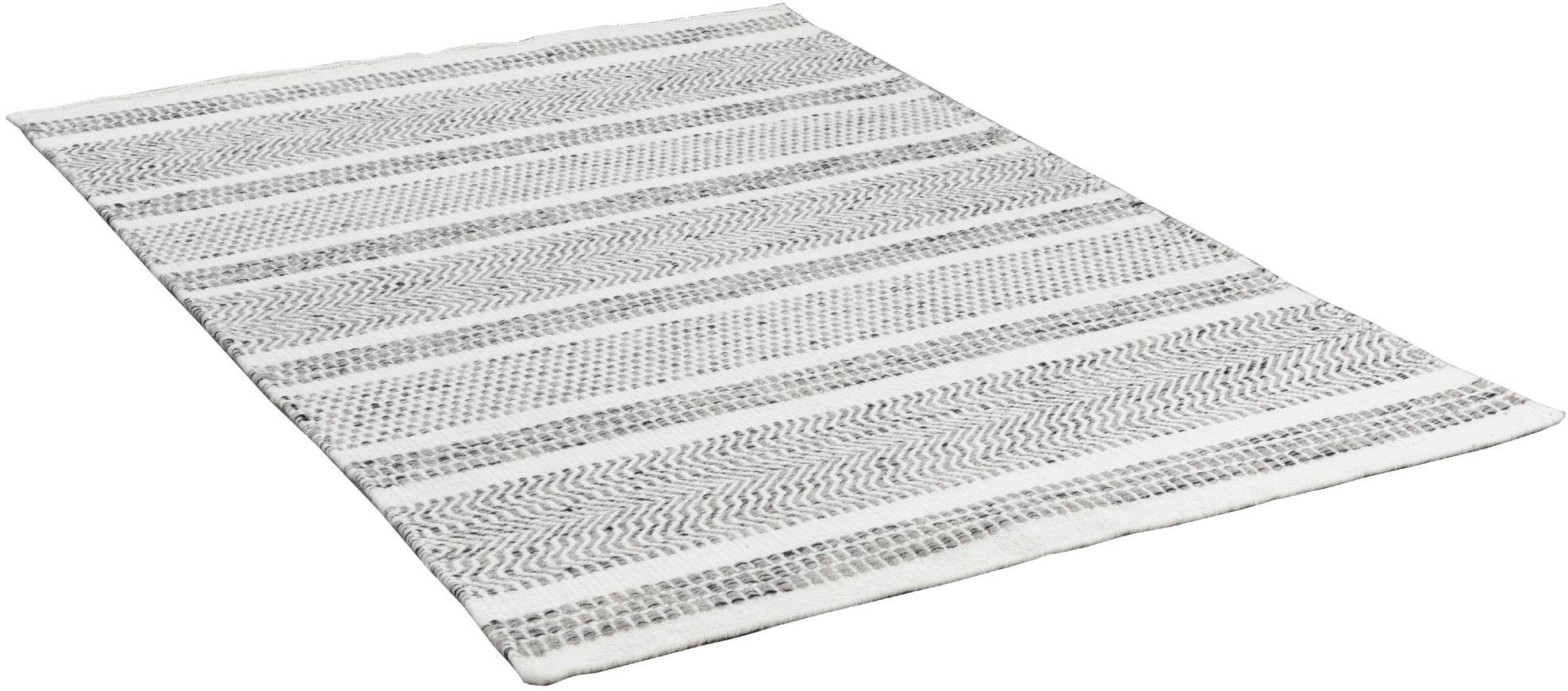 Image of THEKO Wollteppich »TRONDHEIM 05«, rechteckig, 10 mm Höhe, Flachgewebe, reine Wolle, handgewebt, ideal im Wohnzimmer & Schlafzimmer bei Ackermann Versand Schweiz