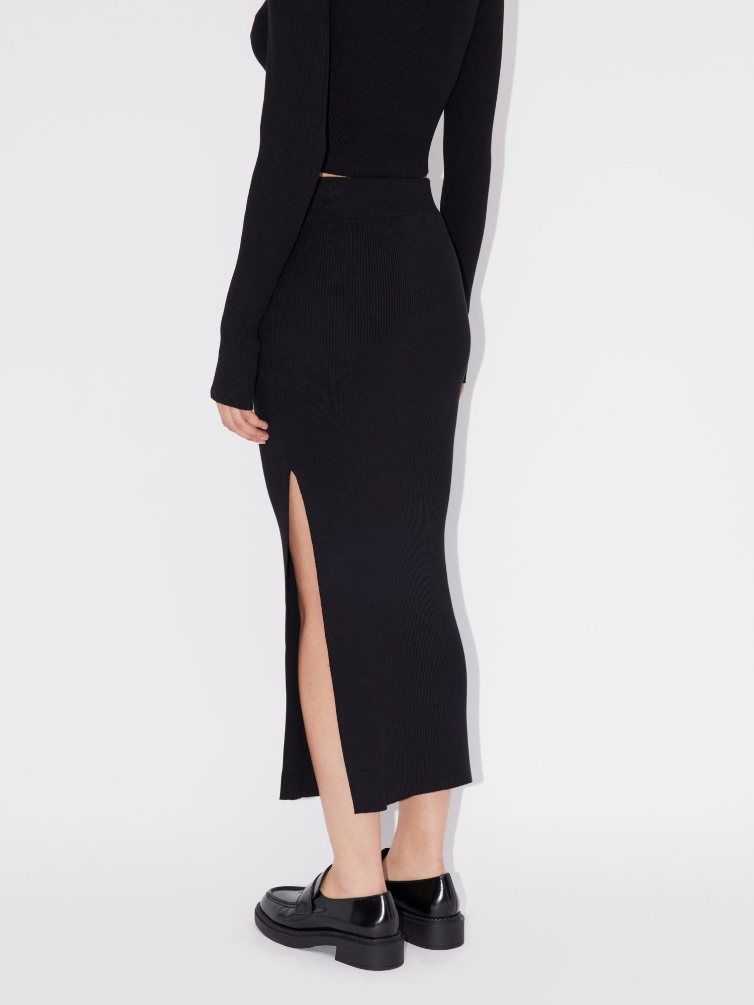 LeGer Strickrock »Phoebe, LeGer by Lena Gercke« mit seitlichen, hohen Schlitz und elastischem Bund