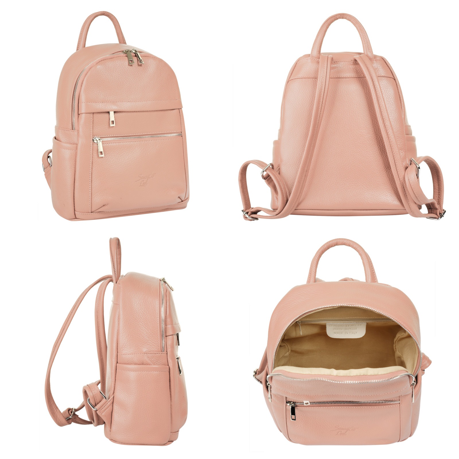 Samantha Look Cityrucksack, echt Leder, Made in Italy
