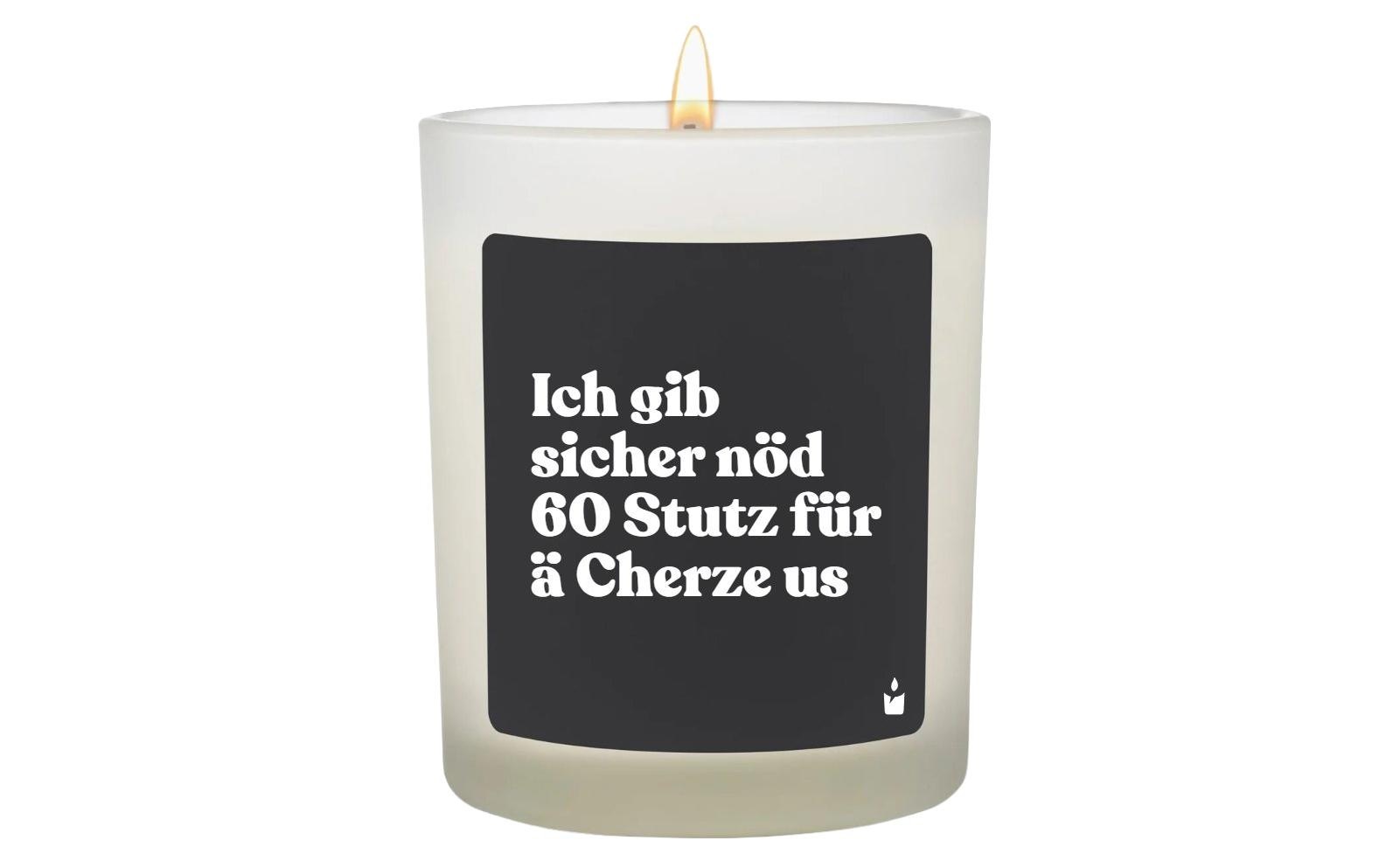 Image of Duftkerze "ChattyCandles Ich gib sicher nöd 60 Stutz 6,7 x 8 cm"