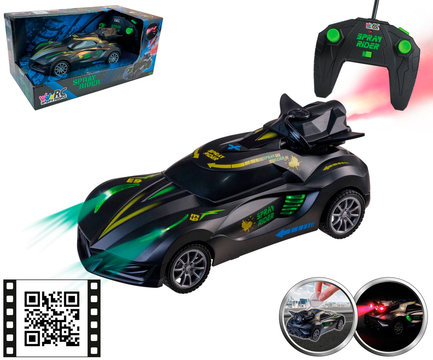 Happy People RC-Auto »Spray Rider« mit Fernbedienung und Nebel-Sprühfunktion